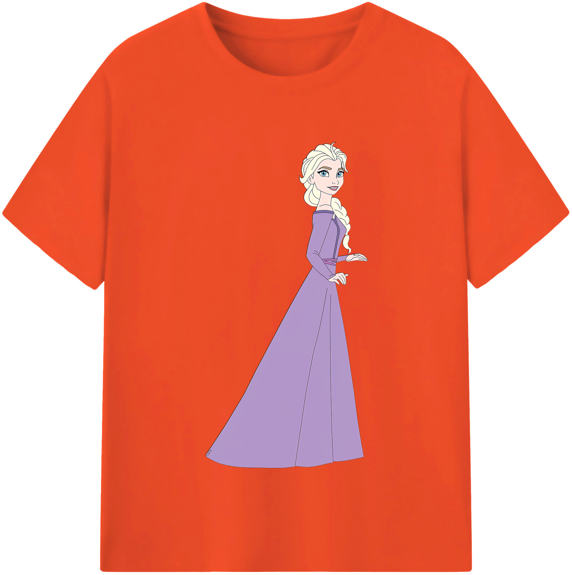 （画像用） アナと雪の女王 アンナ エルサ Frozen Anna Elsa 綿100％半袖Tシャツ（フロントプリント）