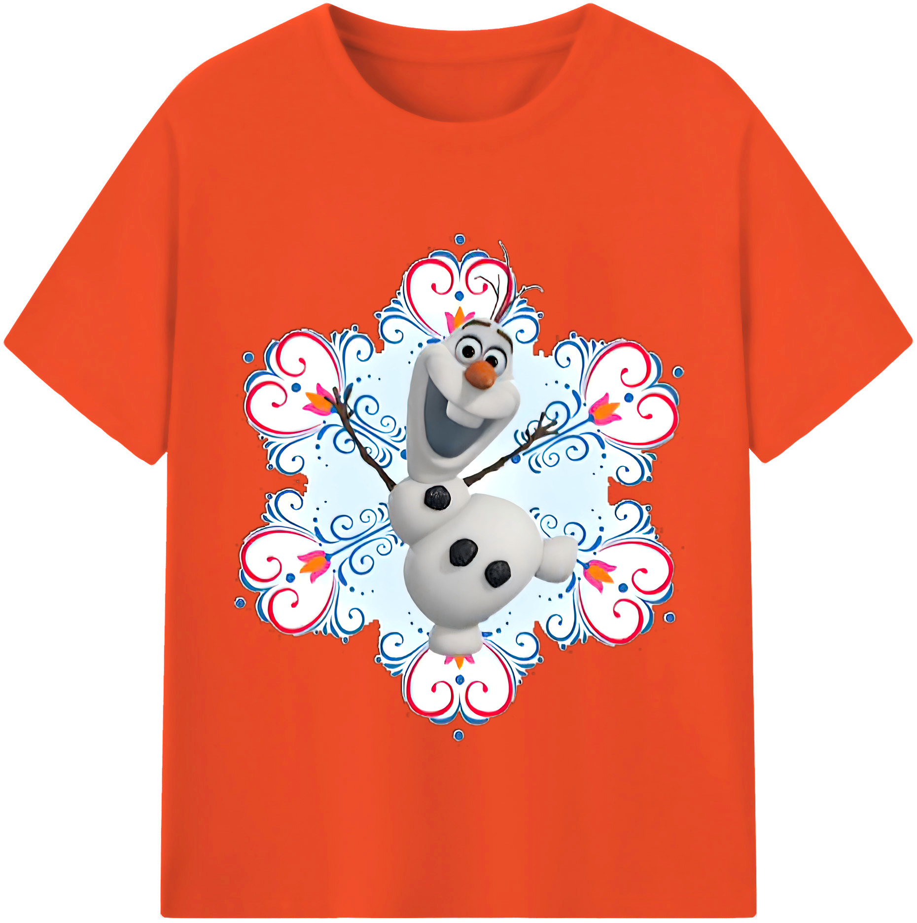 （画像用） アナと雪の女王 アンナ エルサ Frozen Anna Elsa 綿100％半袖Tシャツ（フロントプリント）