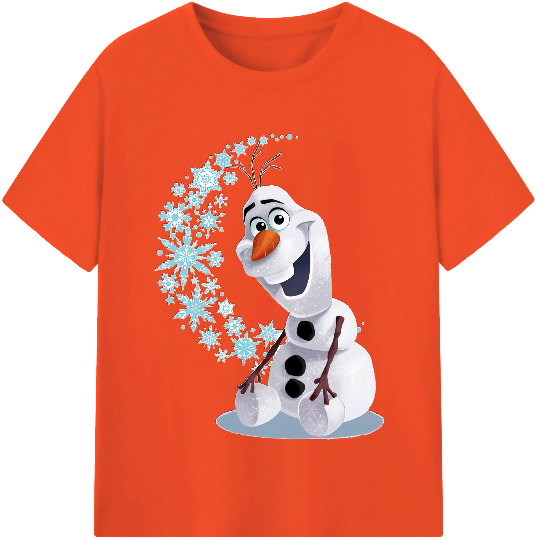 （画像用） アナと雪の女王 アンナ エルサ Frozen Anna Elsa 綿100％半袖Tシャツ（フロントプリント）