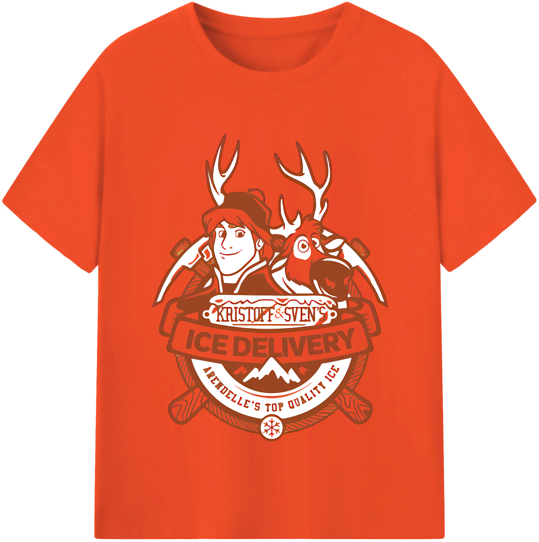 （画像用） アナと雪の女王 アンナ エルサ Frozen Anna Elsa 綿100％半袖Tシャツ（フロントプリント）