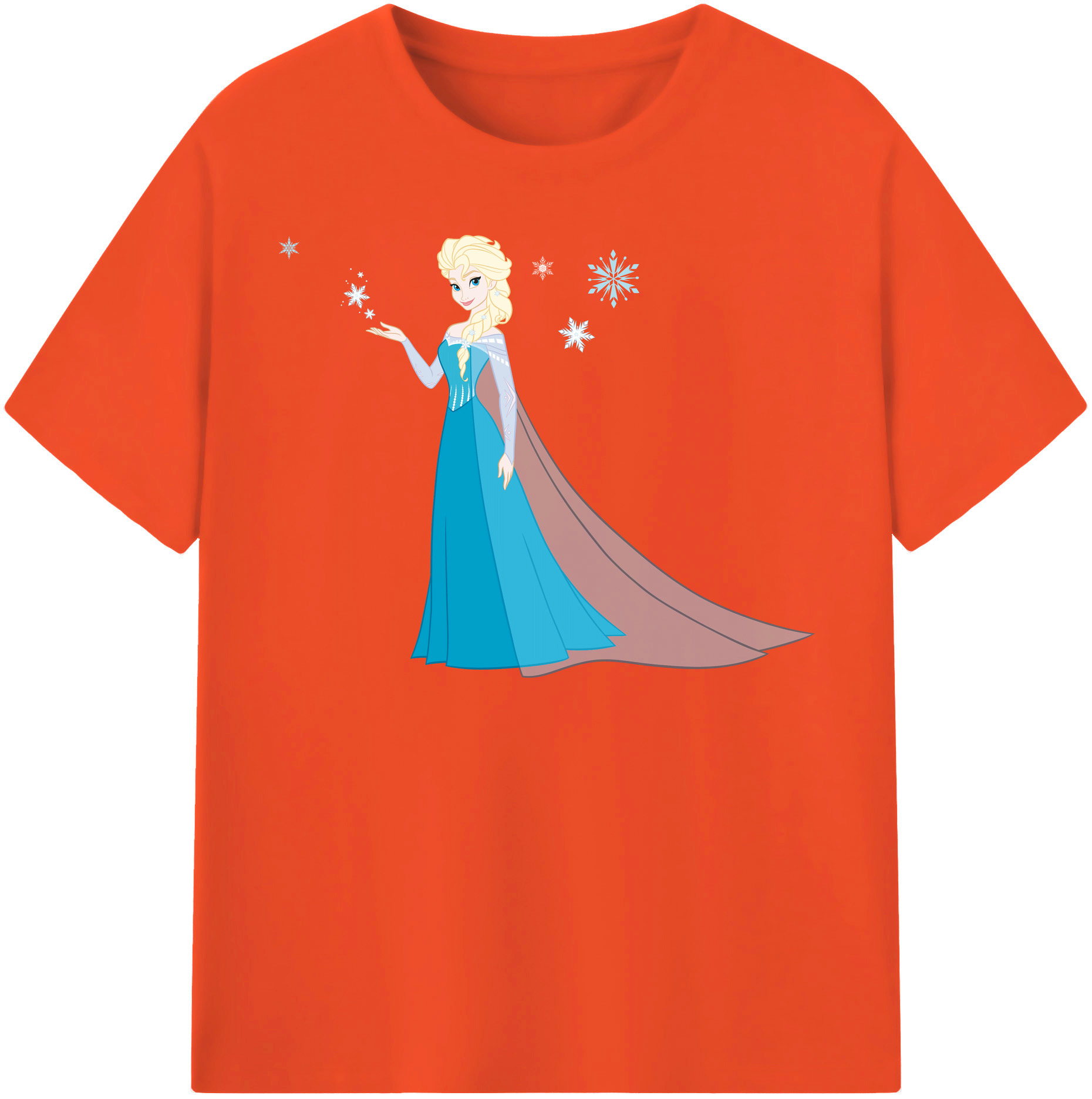 （画像用） アナと雪の女王 アンナ エルサ Frozen Anna Elsa 綿100％半袖Tシャツ（フロントプリント）