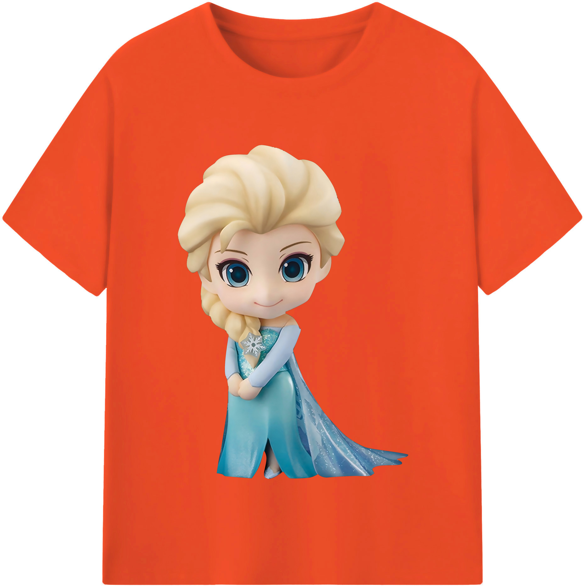 （画像用） アナと雪の女王 アンナ エルサ Frozen Anna Elsa 綿100％半袖Tシャツ（フロントプリント）