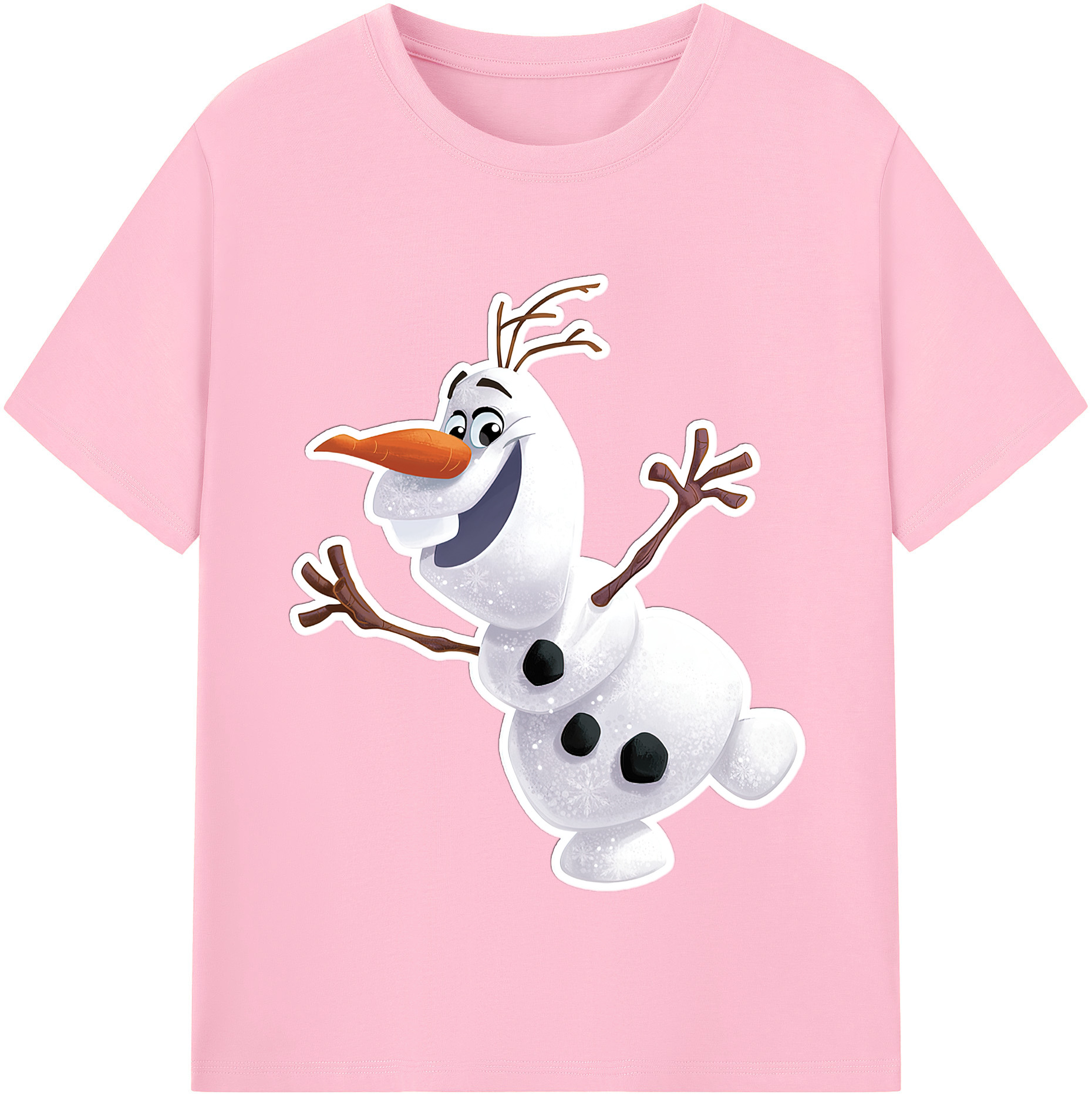 （画像用） アナと雪の女王 アンナ エルサ Frozen Anna Elsa 綿100％半袖Tシャツ（フロントプリント）