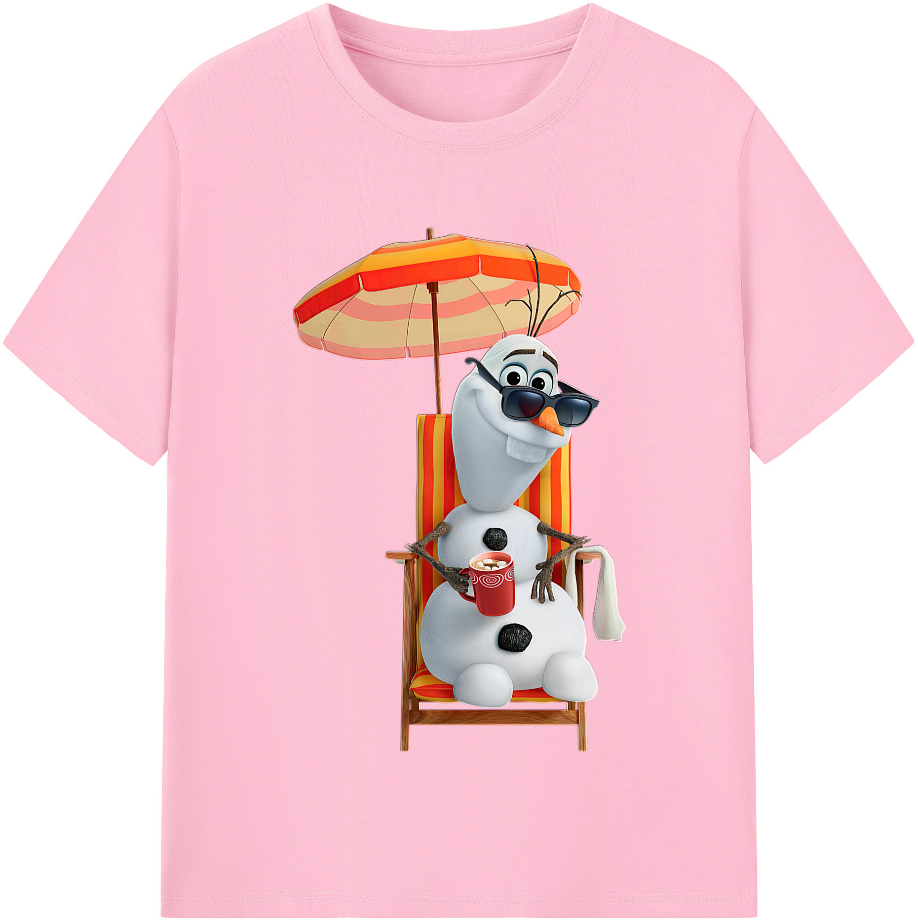 （画像用） アナと雪の女王 アンナ エルサ Frozen Anna Elsa 綿100％半袖Tシャツ（フロントプリント）