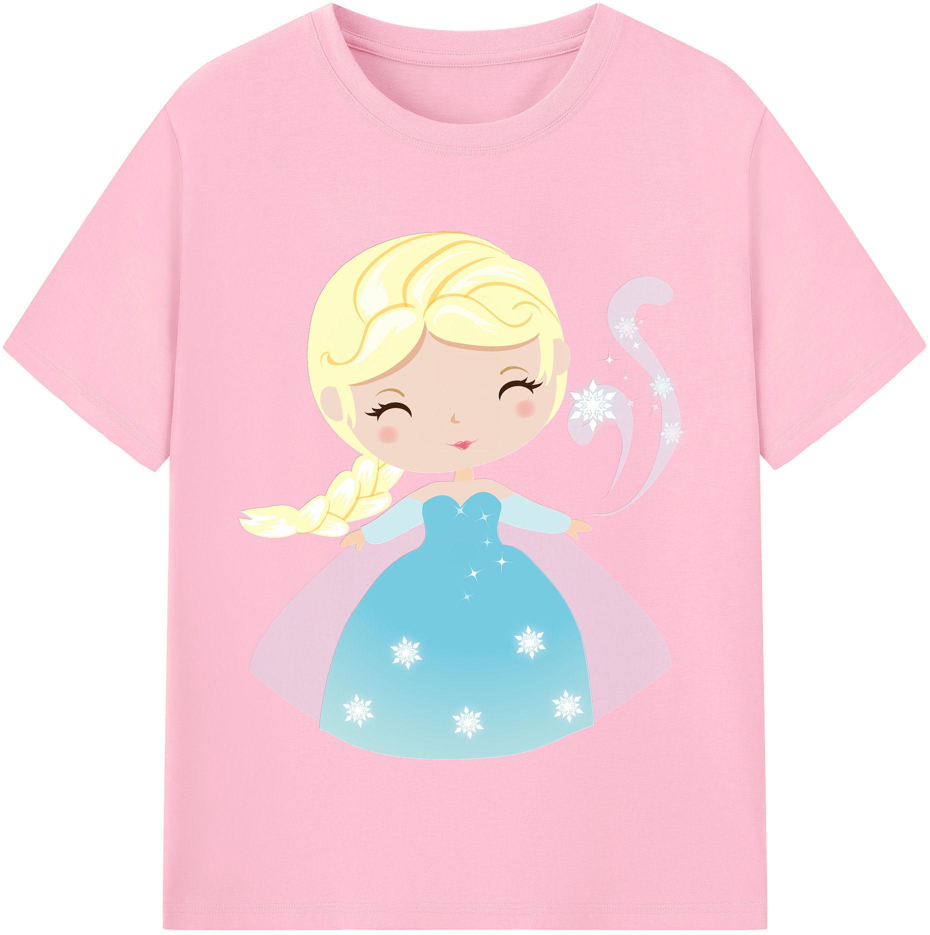 （画像用） アナと雪の女王 アンナ エルサ Frozen Anna Elsa 綿100％半袖Tシャツ（フロントプリント）