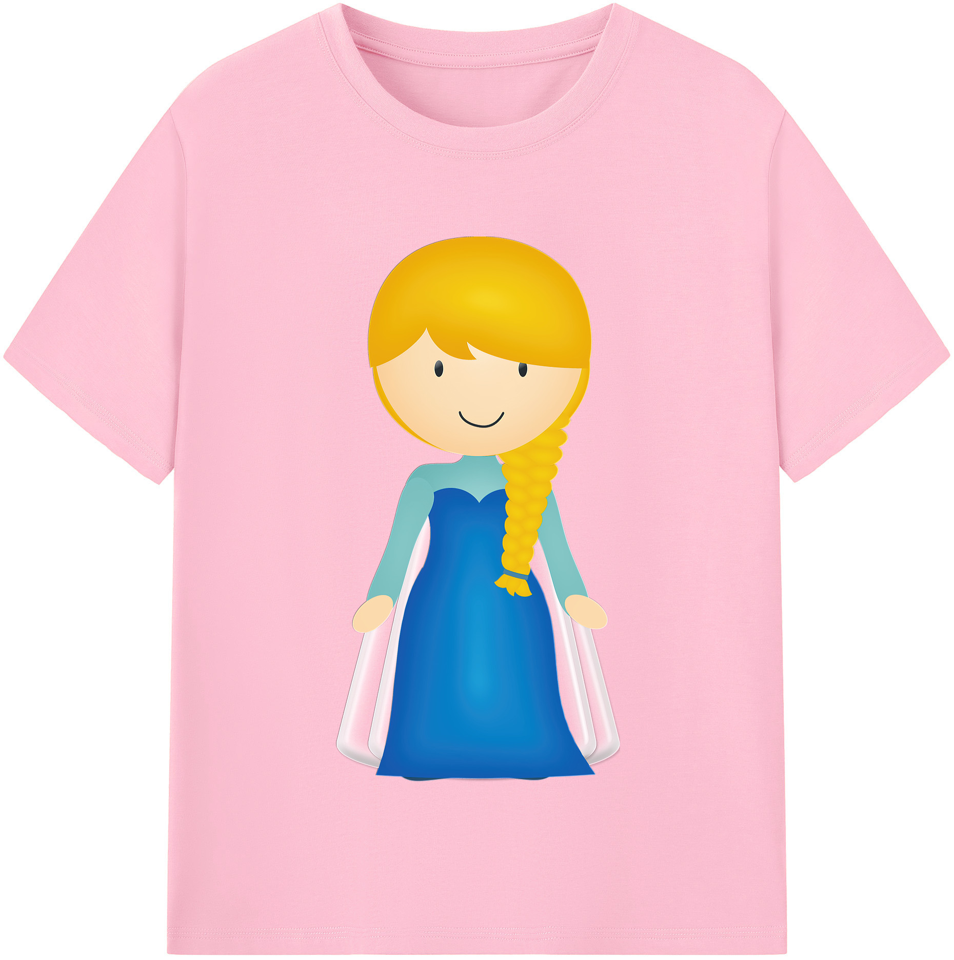 （画像用） アナと雪の女王 アンナ エルサ Frozen Anna Elsa 綿100％半袖Tシャツ（フロントプリント）