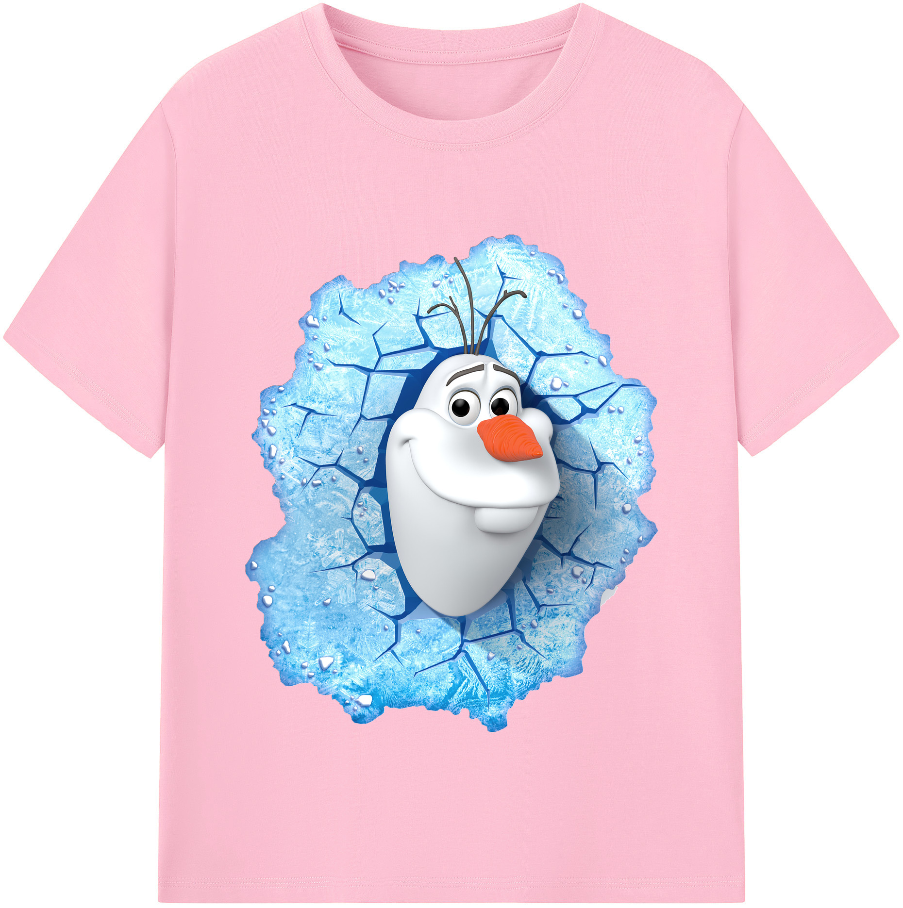 （画像用） アナと雪の女王 アンナ エルサ Frozen Anna Elsa 綿100％半袖Tシャツ（フロントプリント）