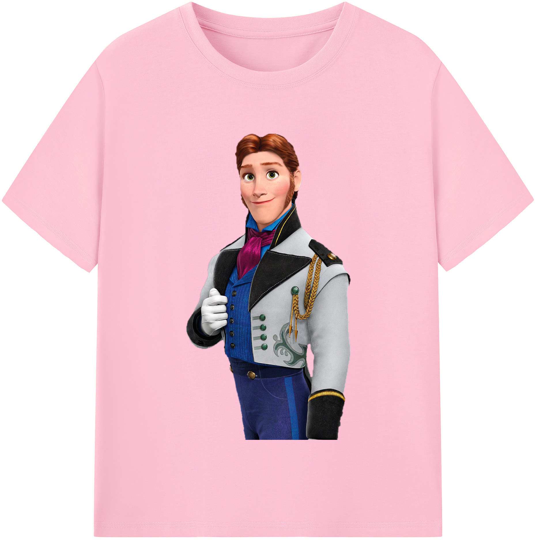 （画像用） アナと雪の女王 アンナ エルサ Frozen Anna Elsa 綿100％半袖Tシャツ（フロントプリント）