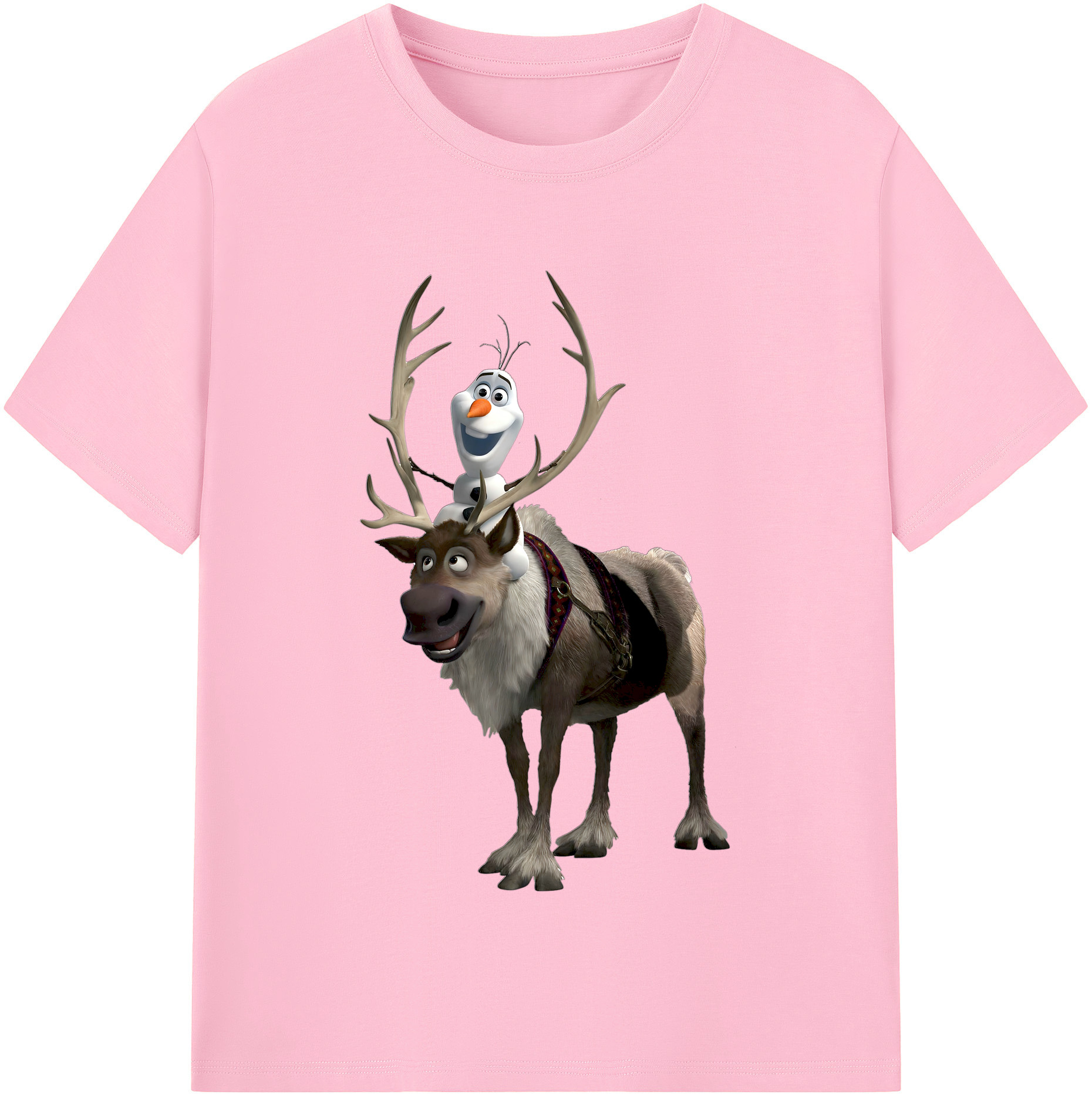 （画像用） アナと雪の女王 アンナ エルサ Frozen Anna Elsa 綿100％半袖Tシャツ（フロントプリント）