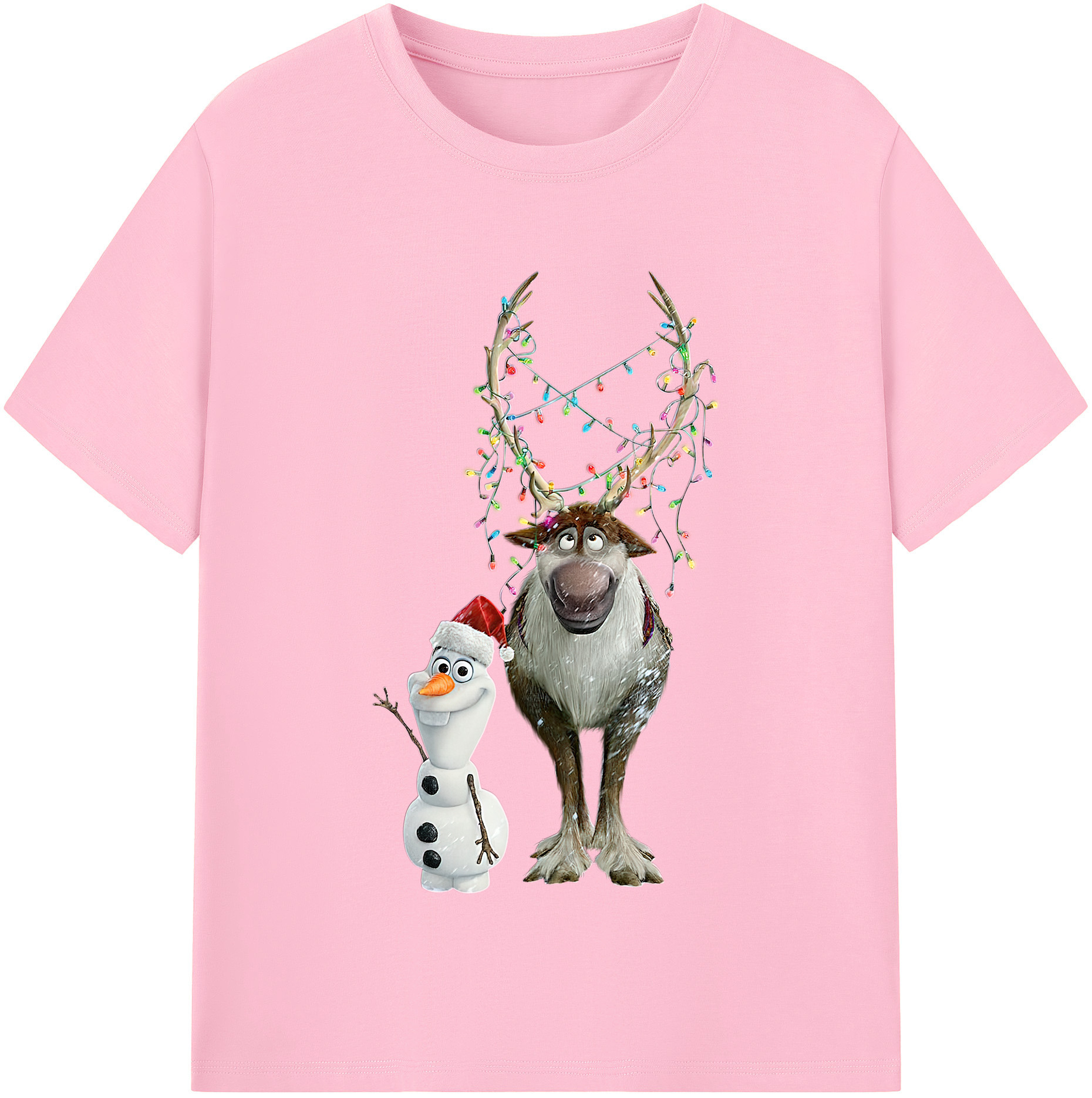 （画像用） アナと雪の女王 アンナ エルサ Frozen Anna Elsa 綿100％半袖Tシャツ（フロントプリント）