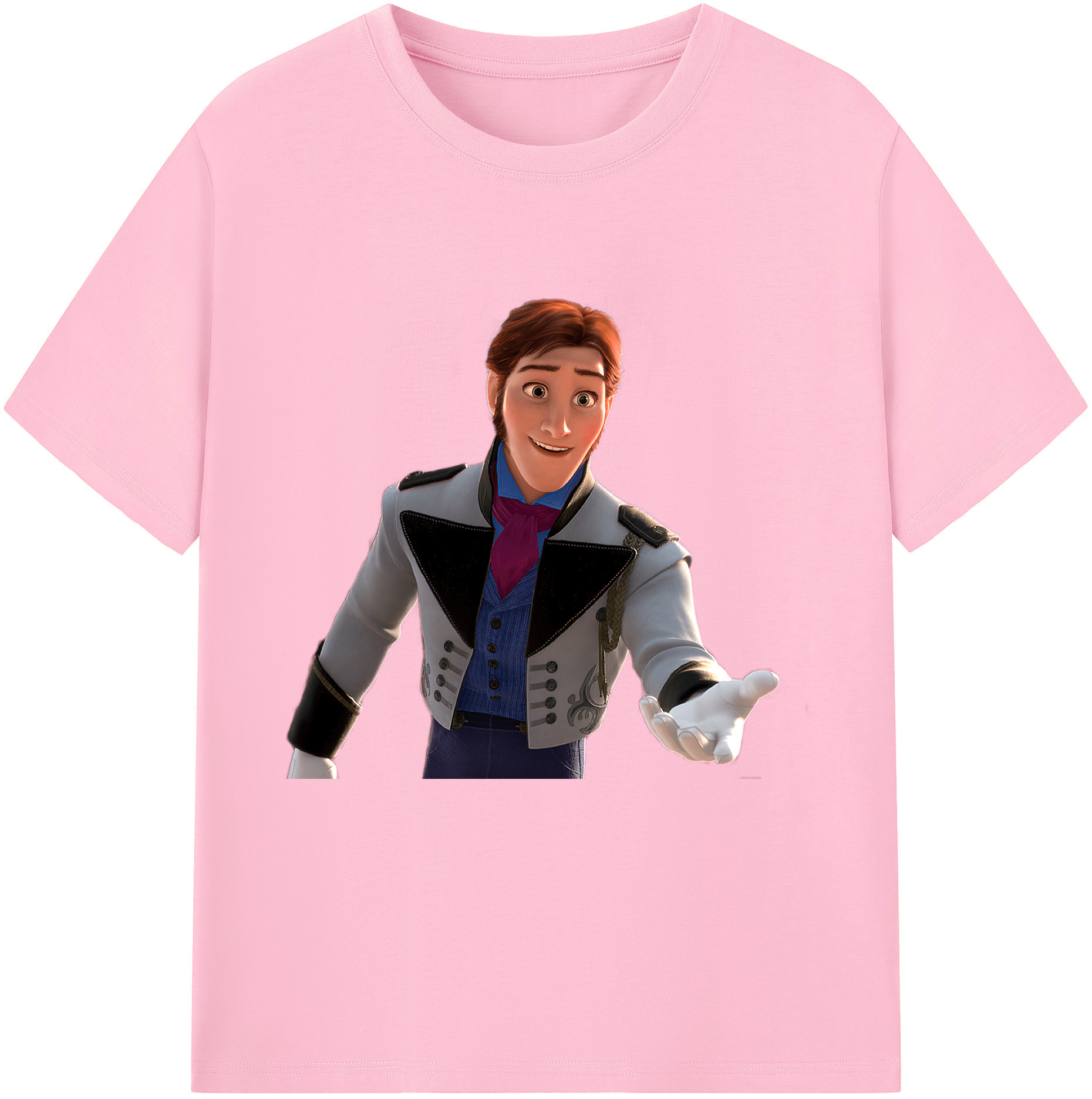 （画像用） アナと雪の女王 アンナ エルサ Frozen Anna Elsa 綿100％半袖Tシャツ（フロントプリント）