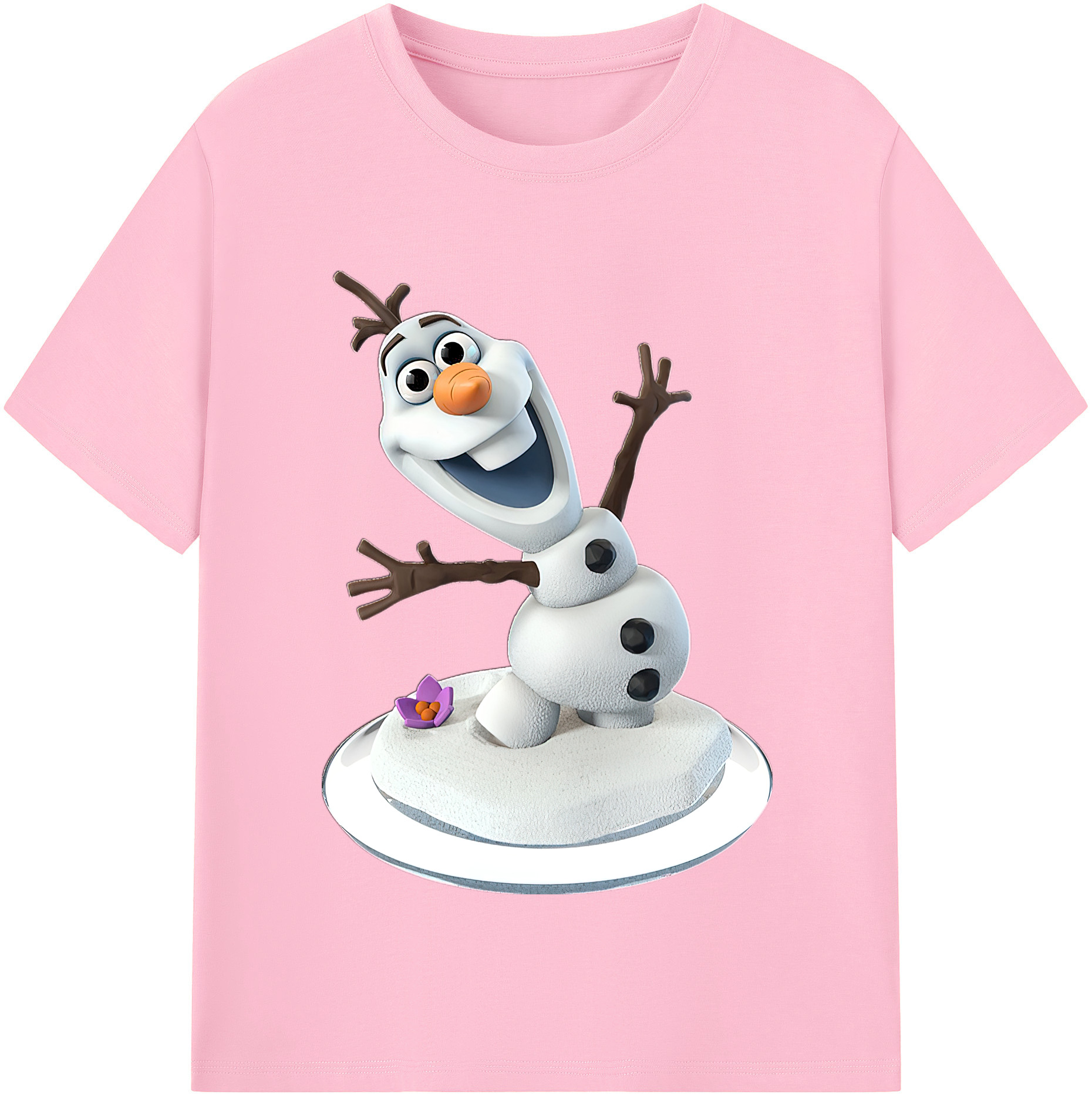 （画像用） アナと雪の女王 アンナ エルサ Frozen Anna Elsa 綿100％半袖Tシャツ（フロントプリント）