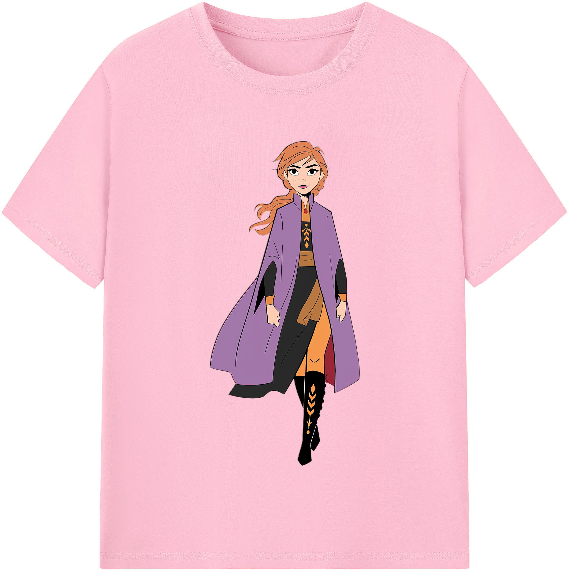 （画像用） アナと雪の女王 アンナ エルサ Frozen Anna Elsa 綿100％半袖Tシャツ（フロントプリント）