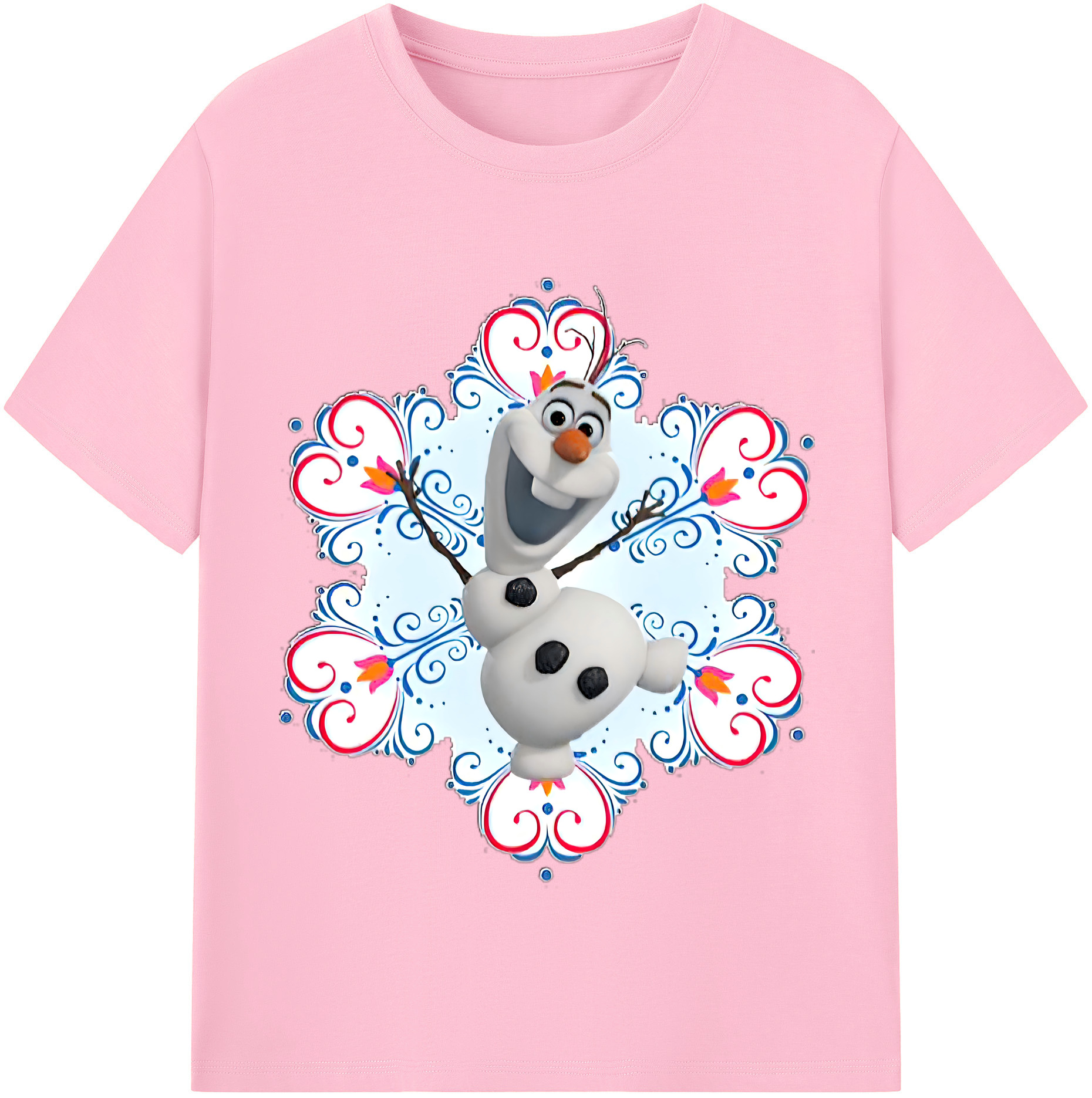 （画像用） アナと雪の女王 アンナ エルサ Frozen Anna Elsa 綿100％半袖Tシャツ（フロントプリント）