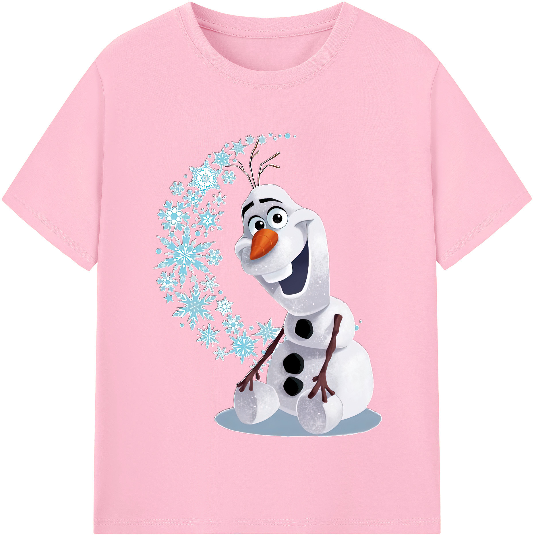 （画像用） アナと雪の女王 アンナ エルサ Frozen Anna Elsa 綿100％半袖Tシャツ（フロントプリント）