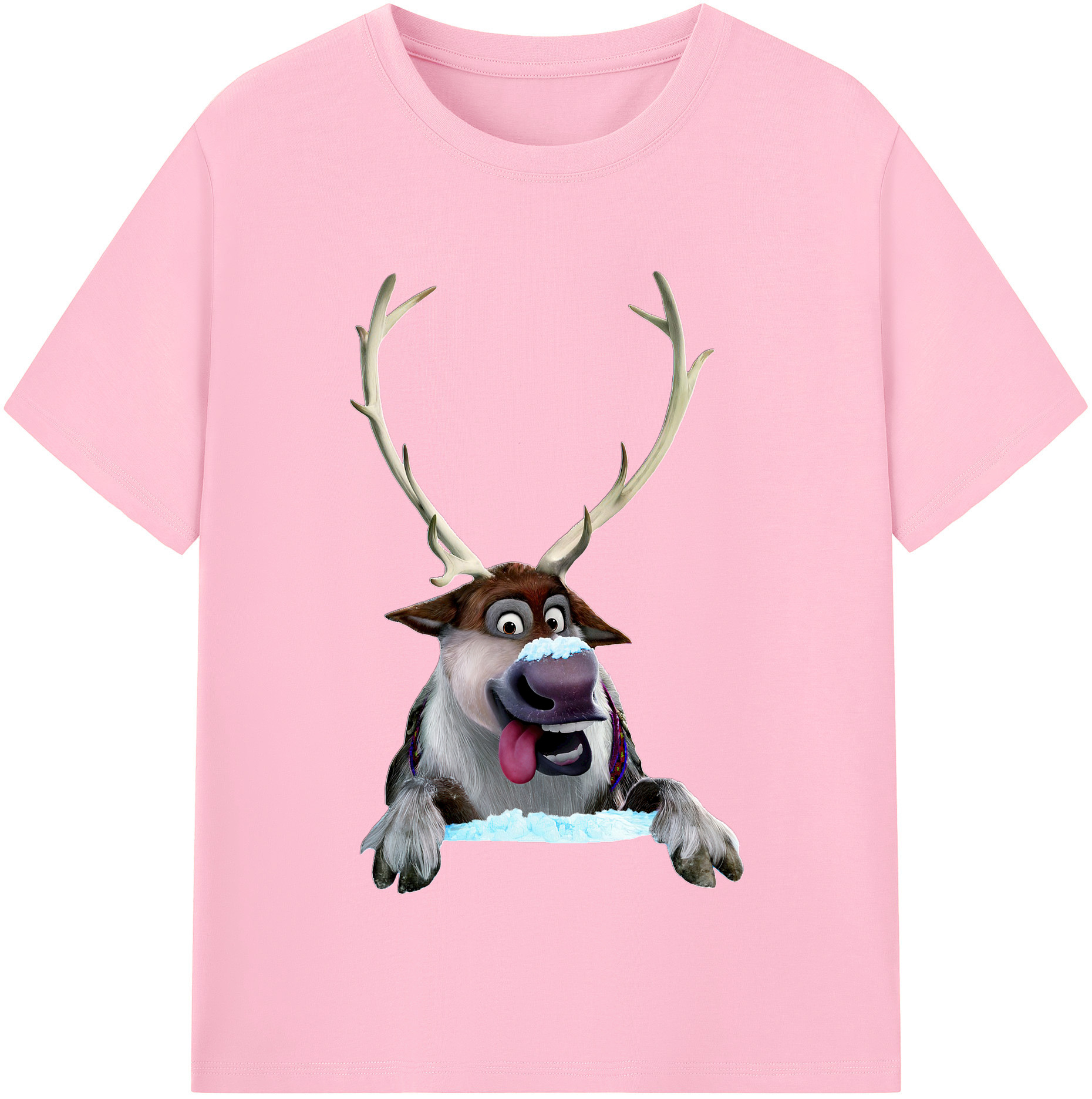 （画像用） アナと雪の女王 アンナ エルサ Frozen Anna Elsa 綿100％半袖Tシャツ（フロントプリント）