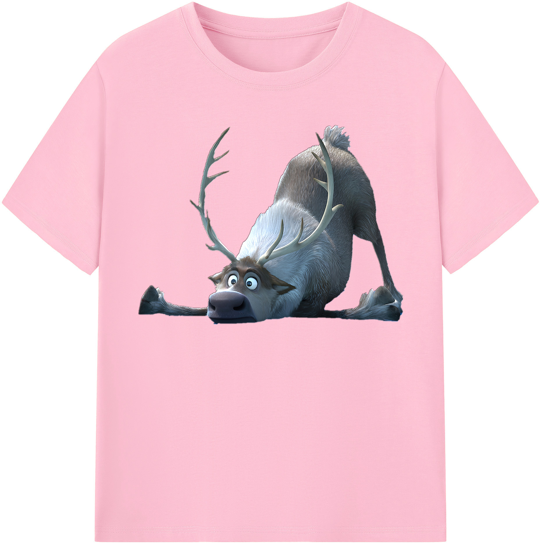 （画像用） アナと雪の女王 アンナ エルサ Frozen Anna Elsa 綿100％半袖Tシャツ（フロントプリント）