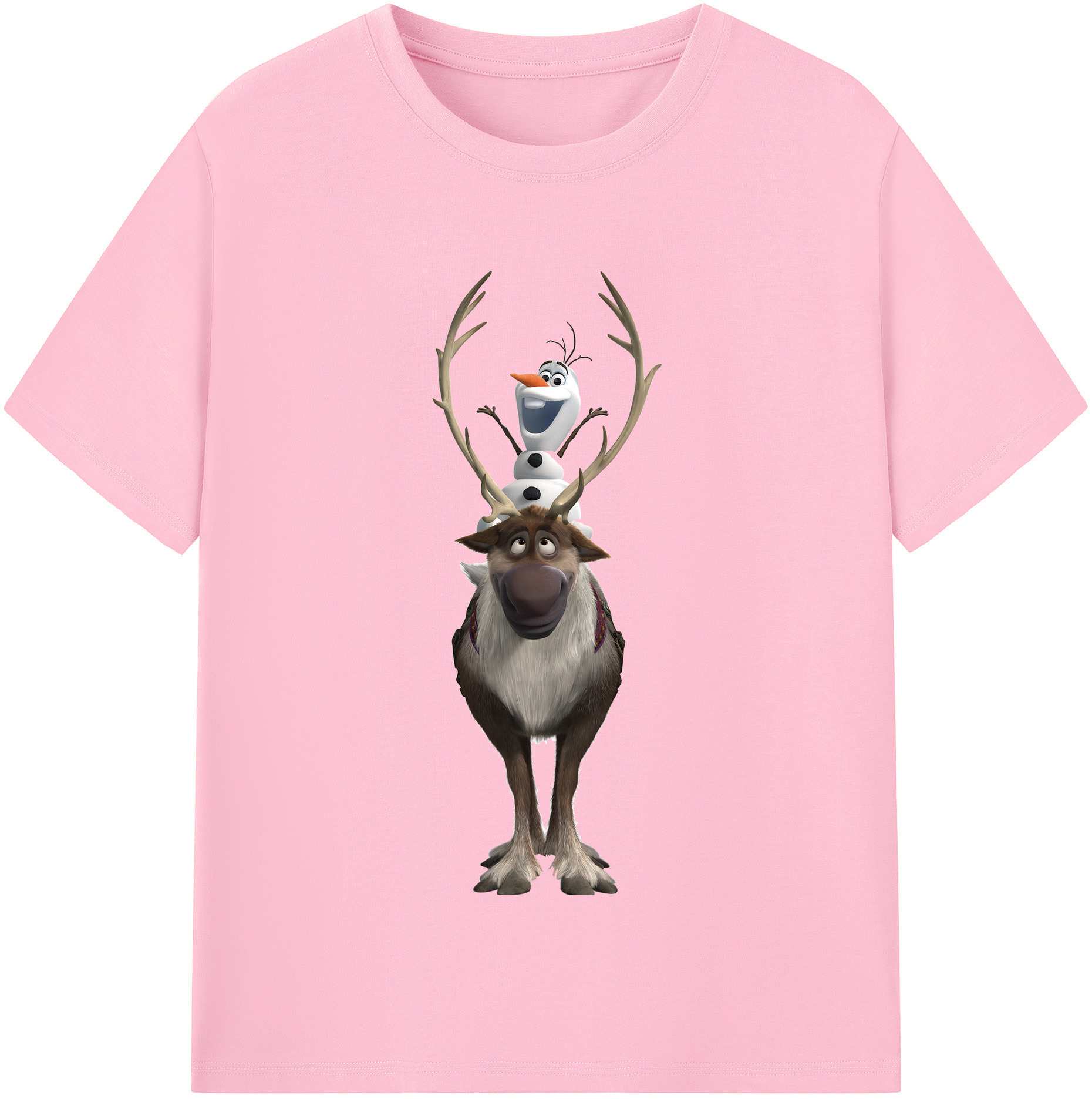 （画像用） アナと雪の女王 アンナ エルサ Frozen Anna Elsa 綿100％半袖Tシャツ（フロントプリント）