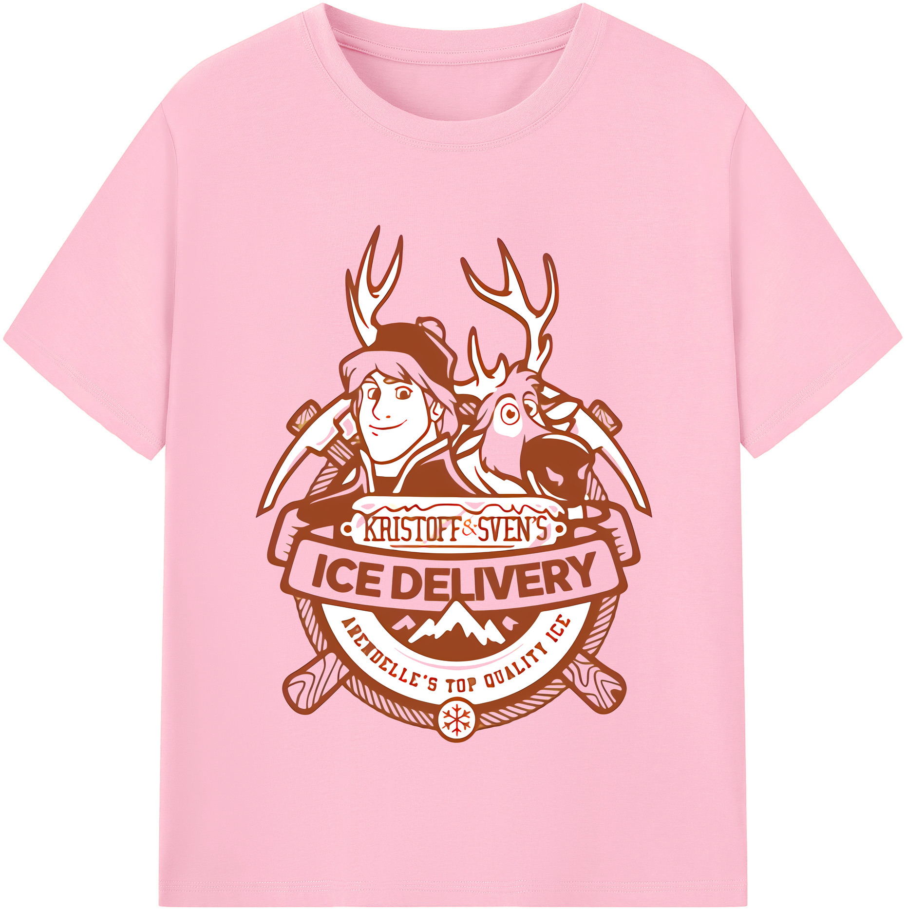 （画像用） アナと雪の女王 アンナ エルサ Frozen Anna Elsa 綿100％半袖Tシャツ（フロントプリント）