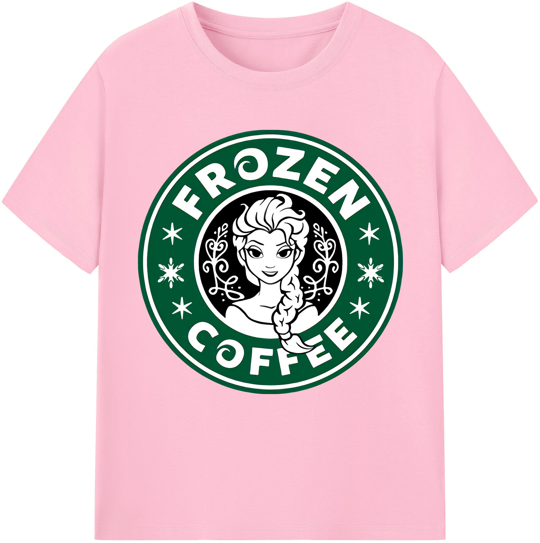 （画像用） アナと雪の女王 アンナ エルサ Frozen Anna Elsa 綿100％半袖Tシャツ（フロントプリント）