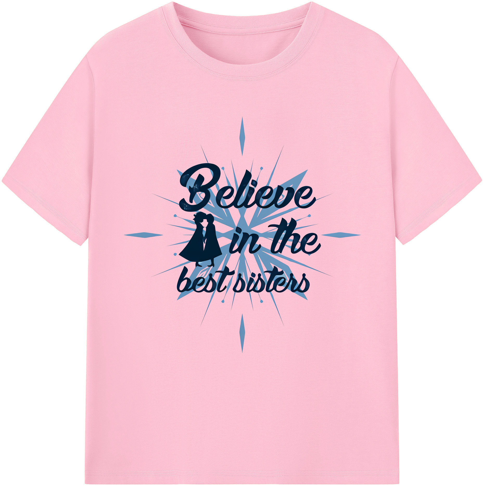 （画像用） アナと雪の女王 アンナ エルサ Frozen Anna Elsa 綿100％半袖Tシャツ（フロントプリント）