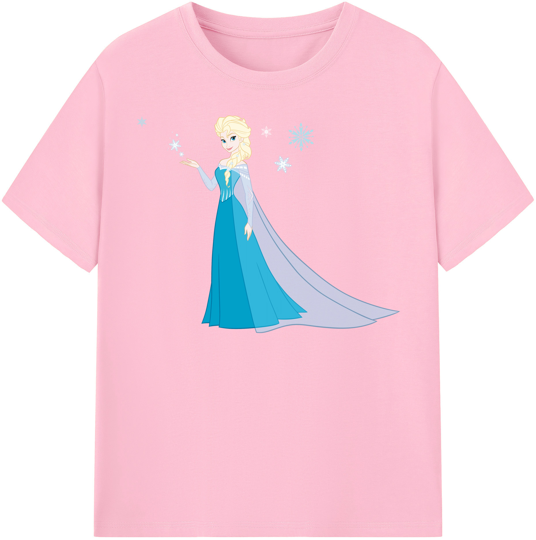 （画像用） アナと雪の女王 アンナ エルサ Frozen Anna Elsa 綿100％半袖Tシャツ（フロントプリント）