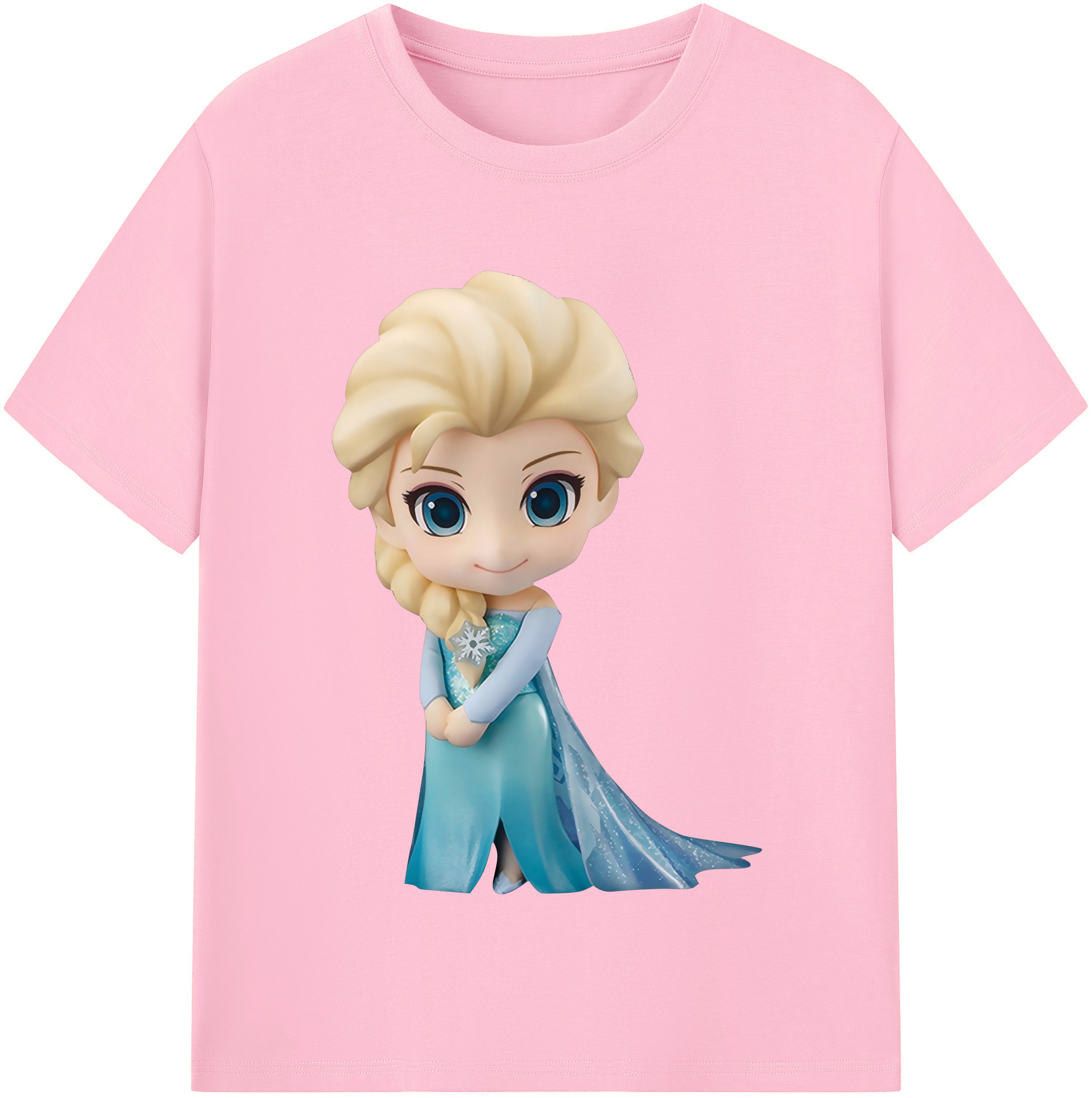 （画像用） アナと雪の女王 アンナ エルサ Frozen Anna Elsa 綿100％半袖Tシャツ（フロントプリント）