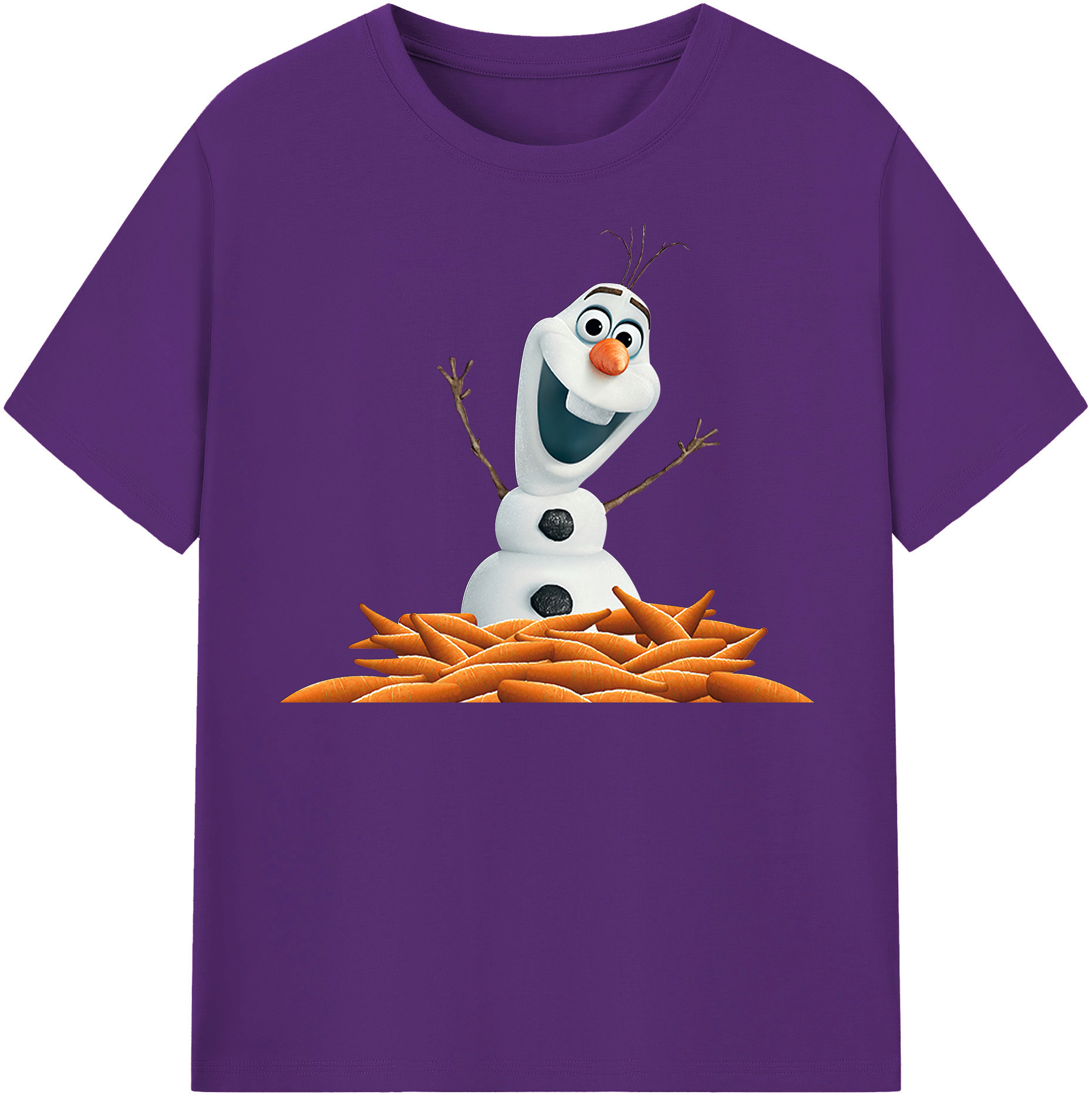 （画像用） アナと雪の女王 アンナ エルサ Frozen Anna Elsa 綿100％半袖Tシャツ（フロントプリント）