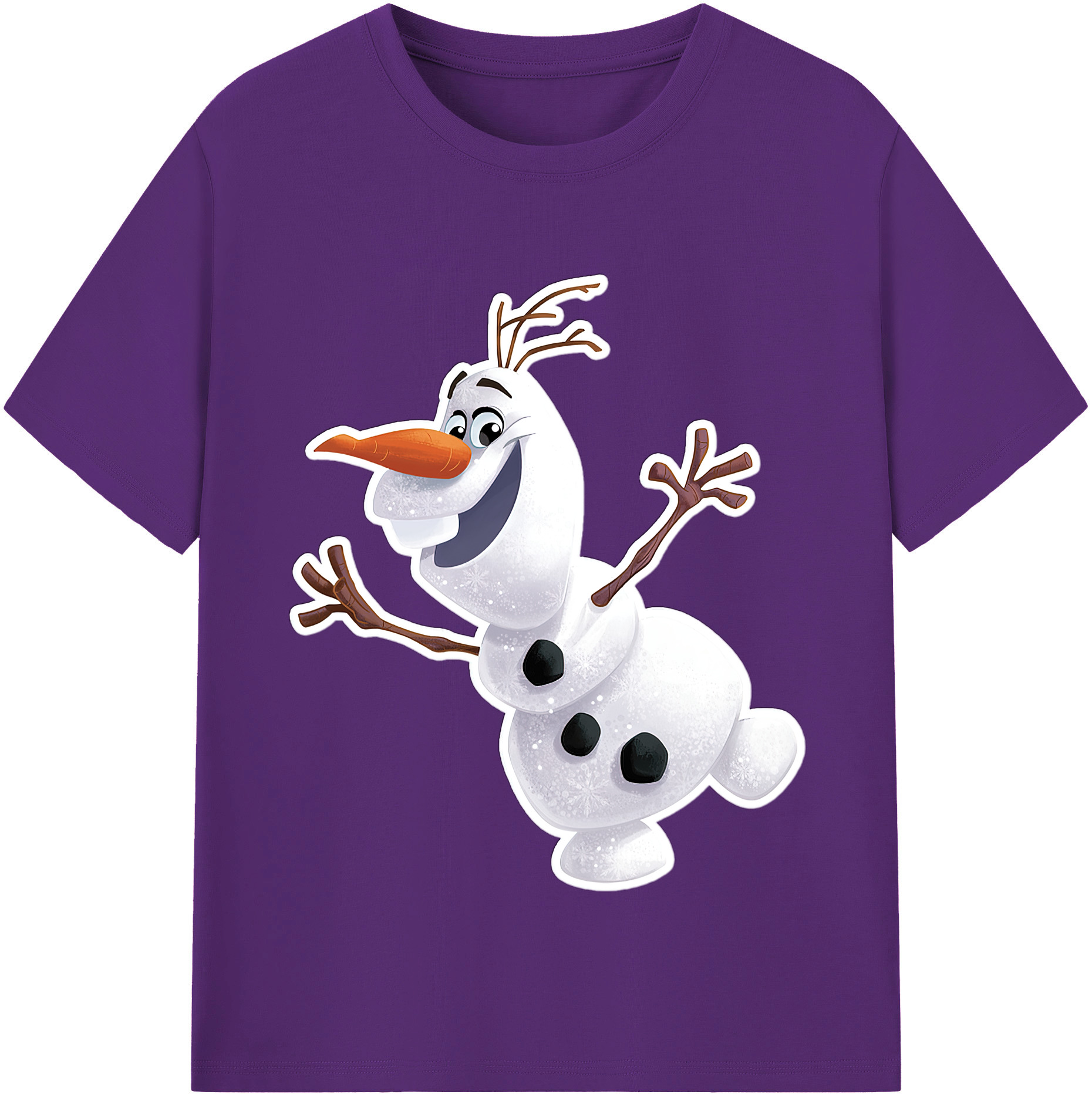 （画像用） アナと雪の女王 アンナ エルサ Frozen Anna Elsa 綿100％半袖Tシャツ（フロントプリント）
