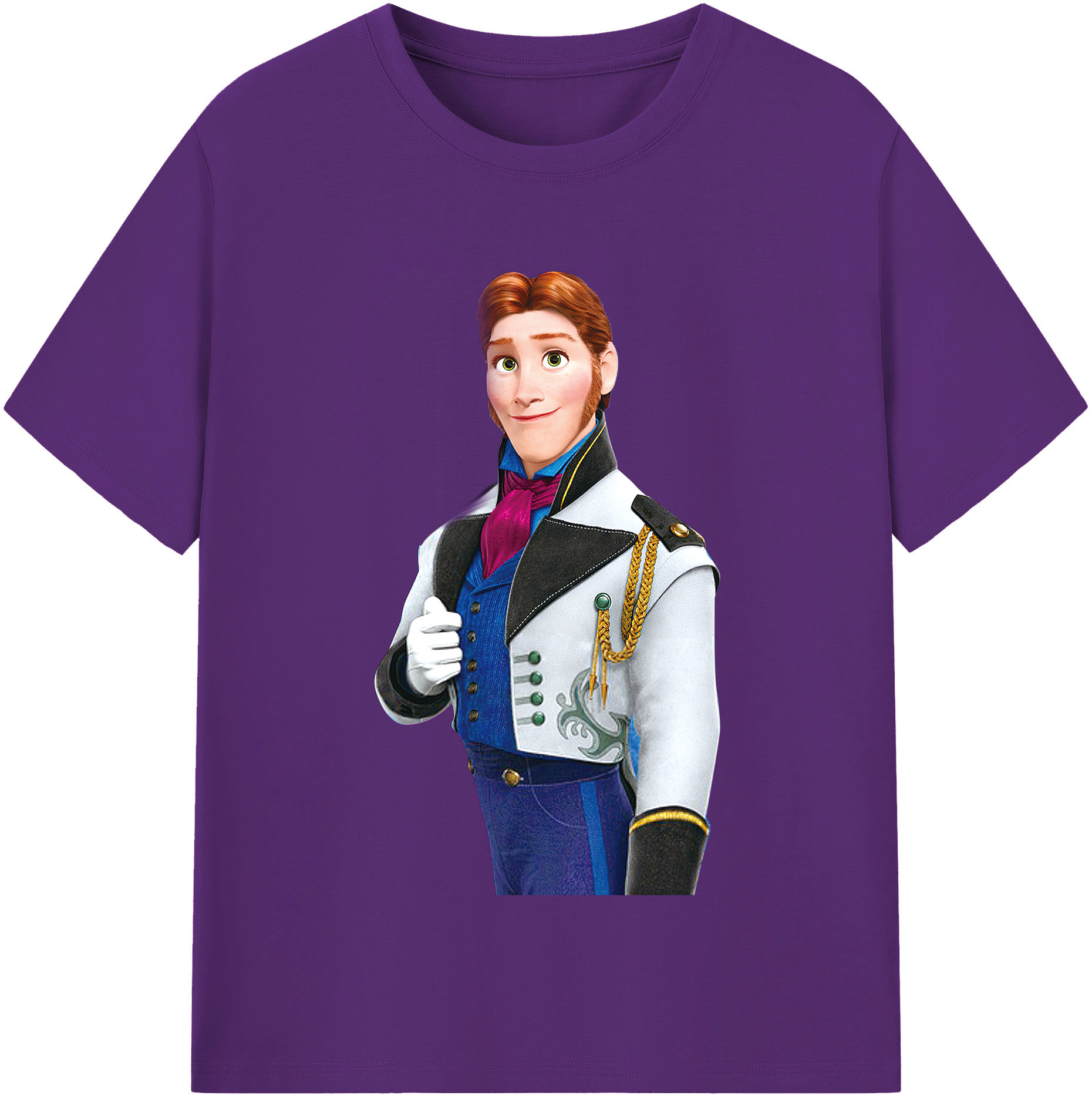 （画像用） アナと雪の女王 アンナ エルサ Frozen Anna Elsa 綿100％半袖Tシャツ（フロントプリント）