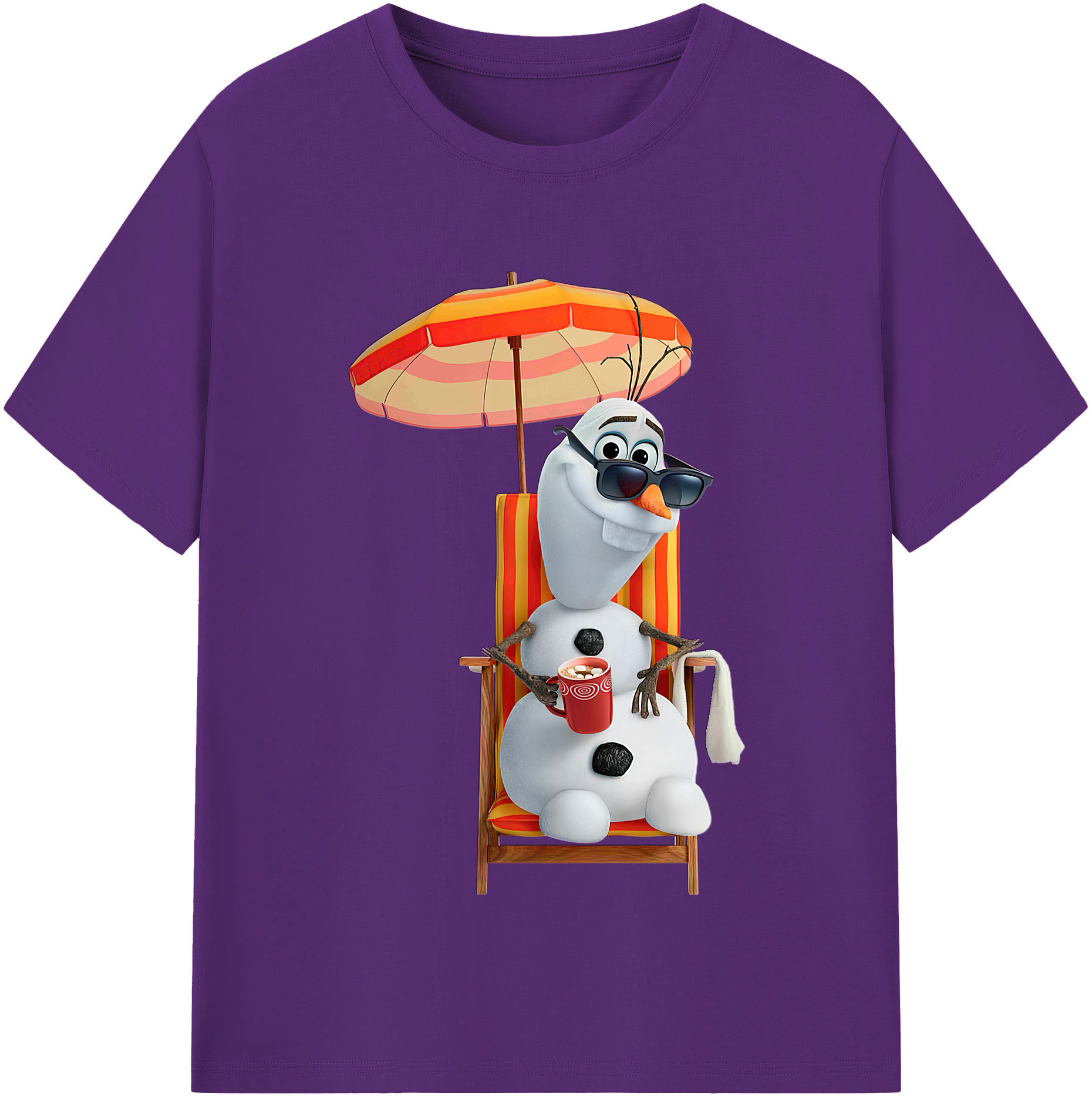（画像用） アナと雪の女王 アンナ エルサ Frozen Anna Elsa 綿100％半袖Tシャツ（フロントプリント）