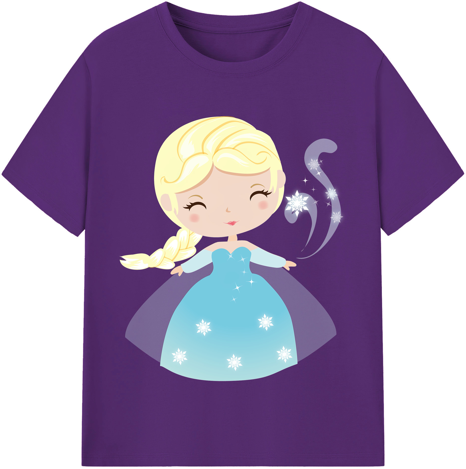 （画像用） アナと雪の女王 アンナ エルサ Frozen Anna Elsa 綿100％半袖Tシャツ（フロントプリント）