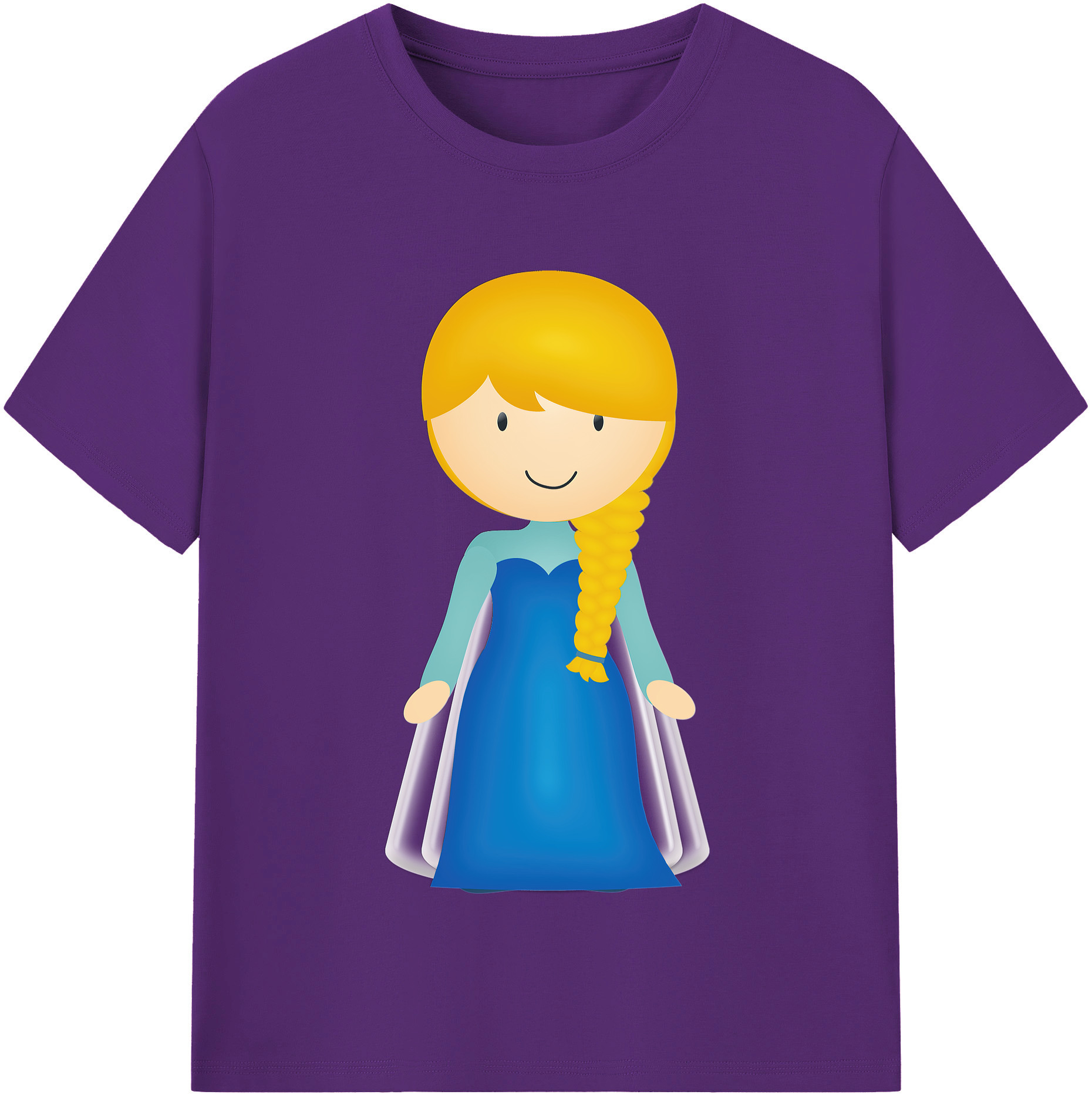 （画像用） アナと雪の女王 アンナ エルサ Frozen Anna Elsa 綿100％半袖Tシャツ（フロントプリント）