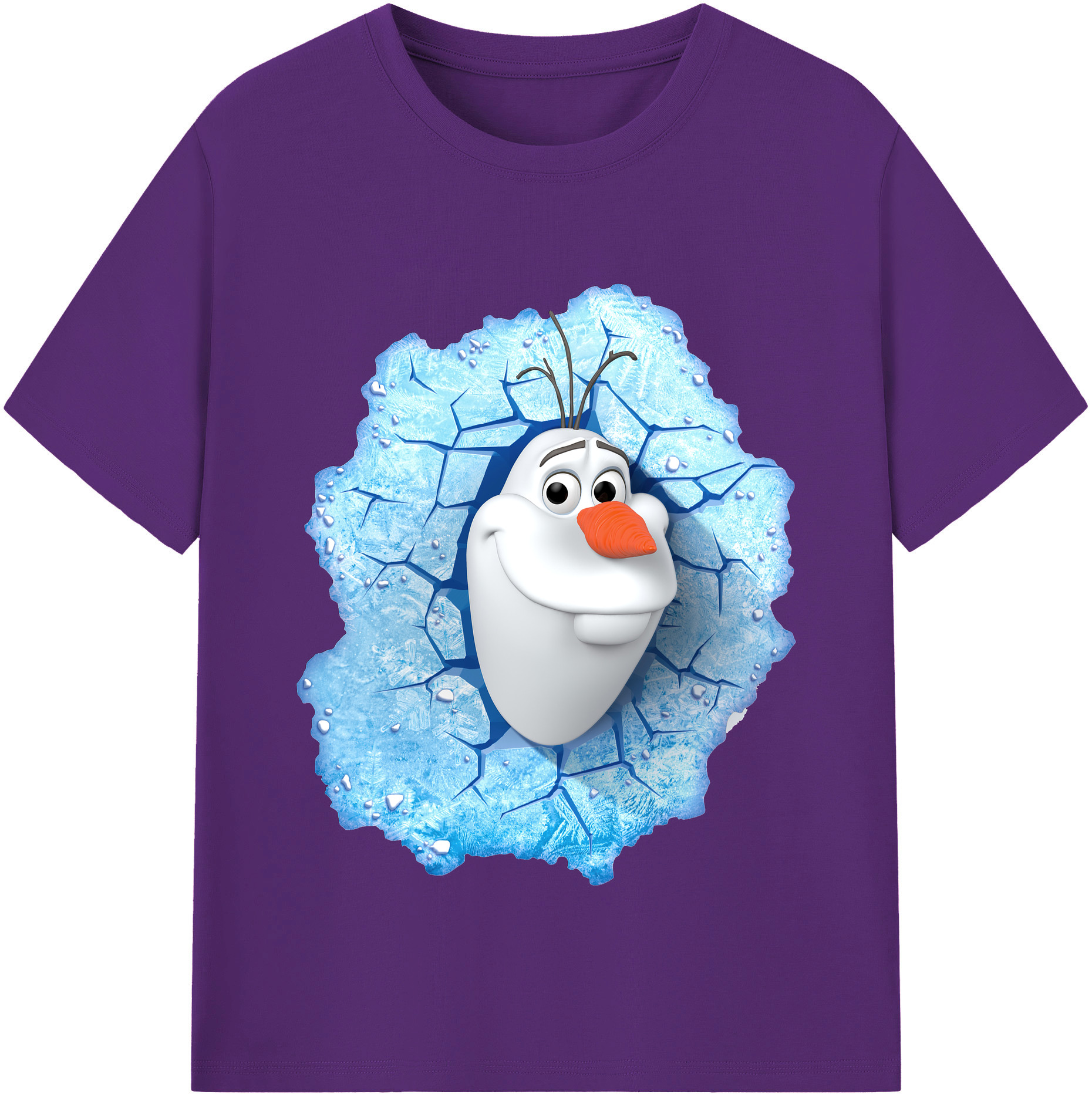 （画像用） アナと雪の女王 アンナ エルサ Frozen Anna Elsa 綿100％半袖Tシャツ（フロントプリント）