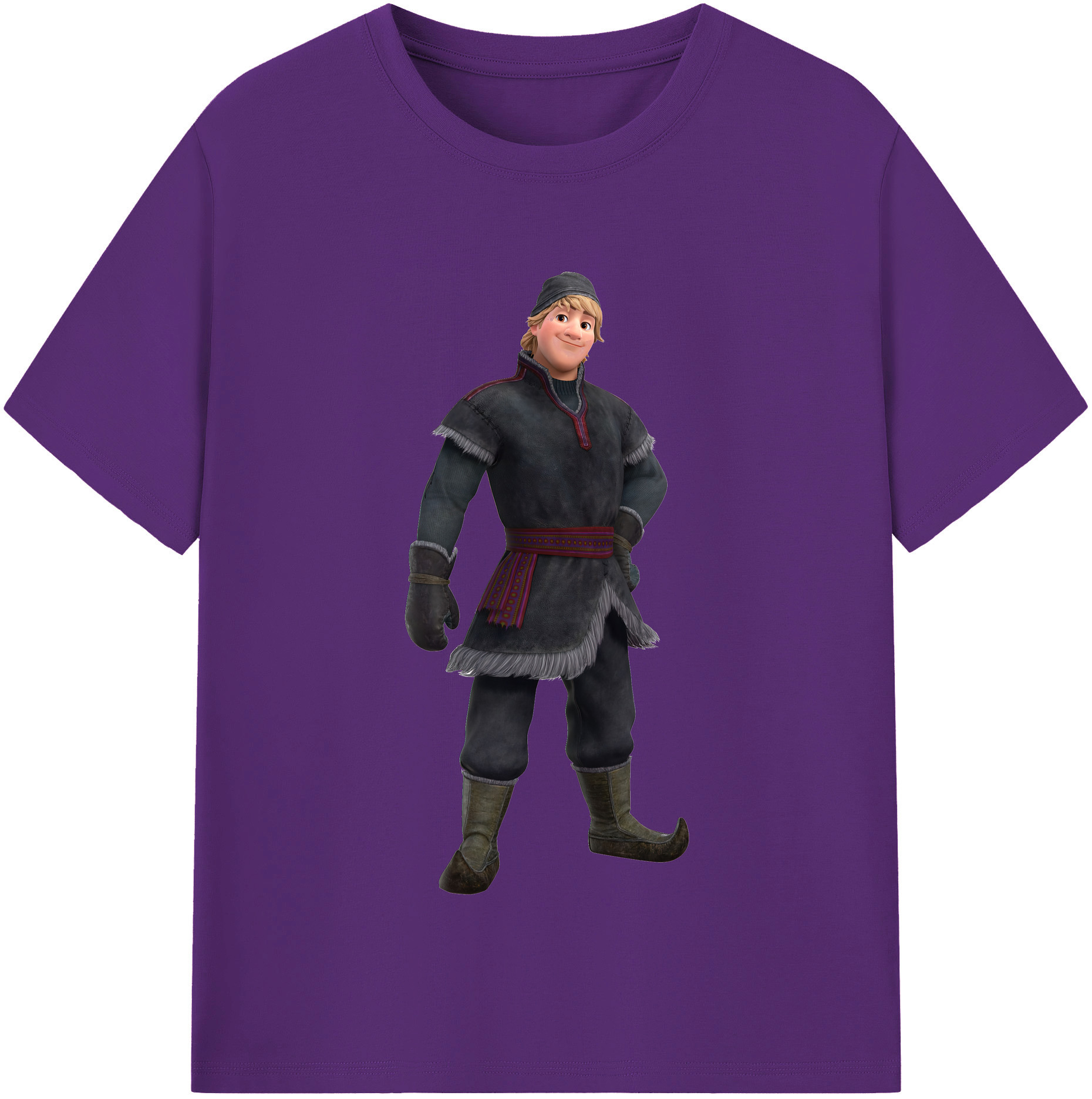 （画像用） アナと雪の女王 アンナ エルサ Frozen Anna Elsa 綿100％半袖Tシャツ（フロントプリント）