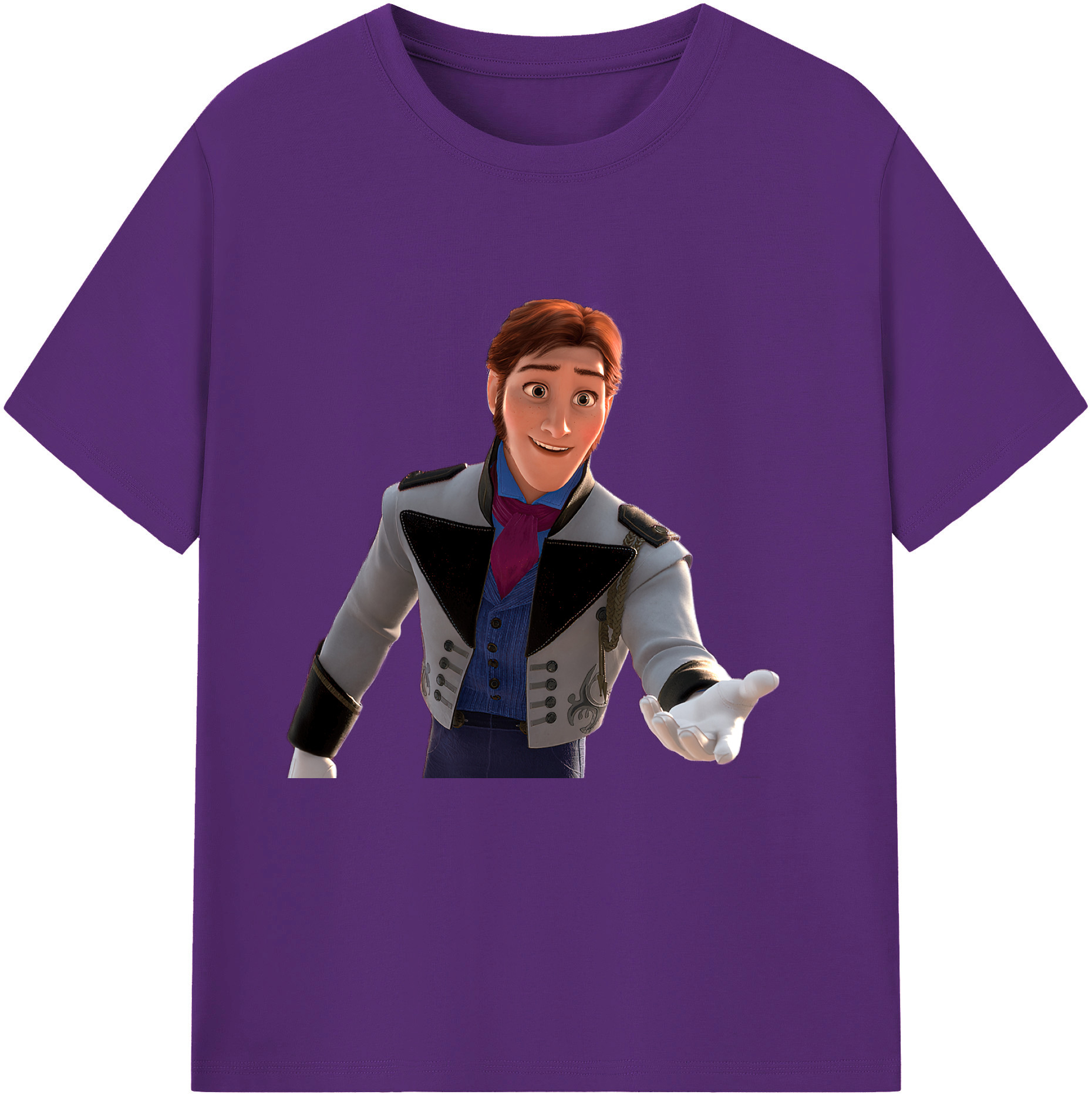 （画像用） アナと雪の女王 アンナ エルサ Frozen Anna Elsa 綿100％半袖Tシャツ（フロントプリント）