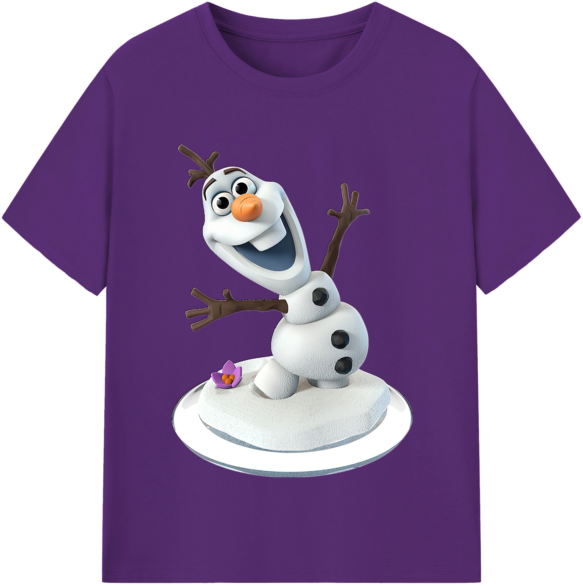 （画像用） アナと雪の女王 アンナ エルサ Frozen Anna Elsa 綿100％半袖Tシャツ（フロントプリント）