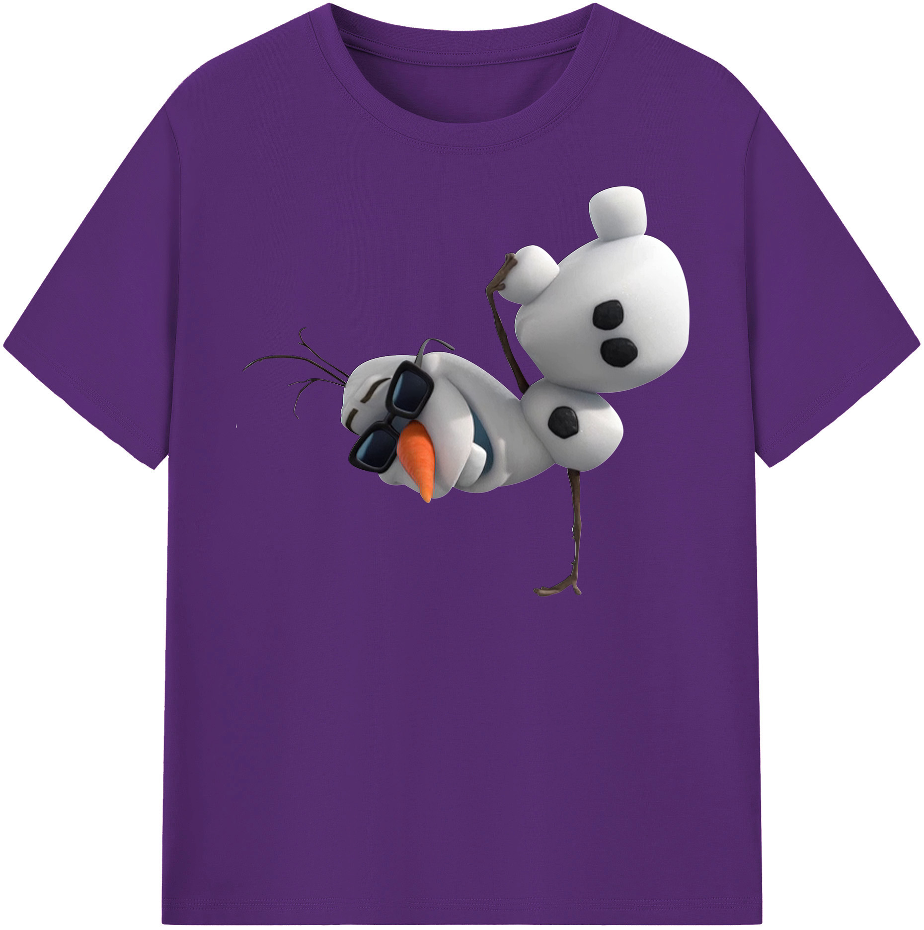 （画像用） アナと雪の女王 アンナ エルサ Frozen Anna Elsa 綿100％半袖Tシャツ（フロントプリント）