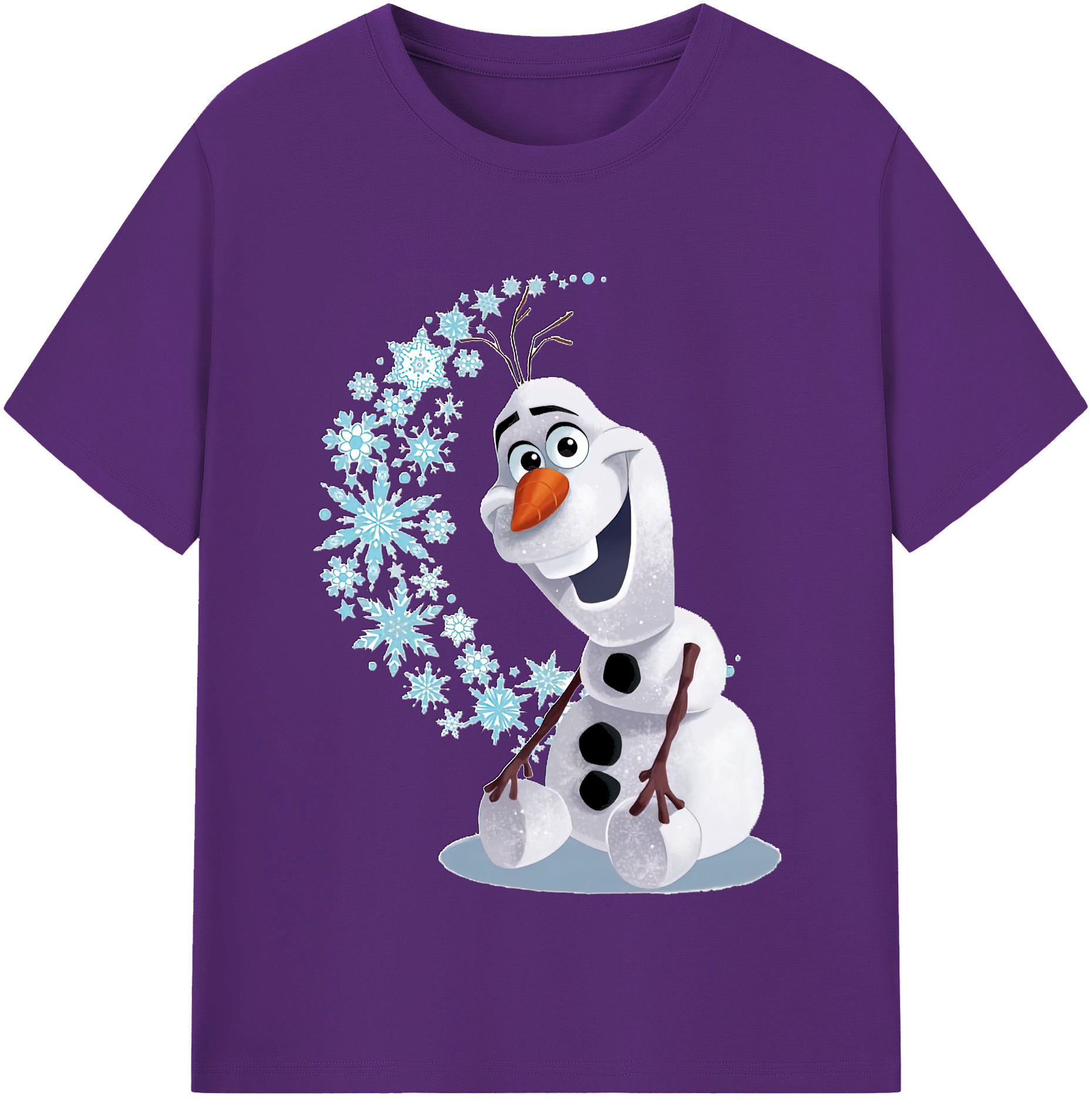 （画像用） アナと雪の女王 アンナ エルサ Frozen Anna Elsa 綿100％半袖Tシャツ（フロントプリント）