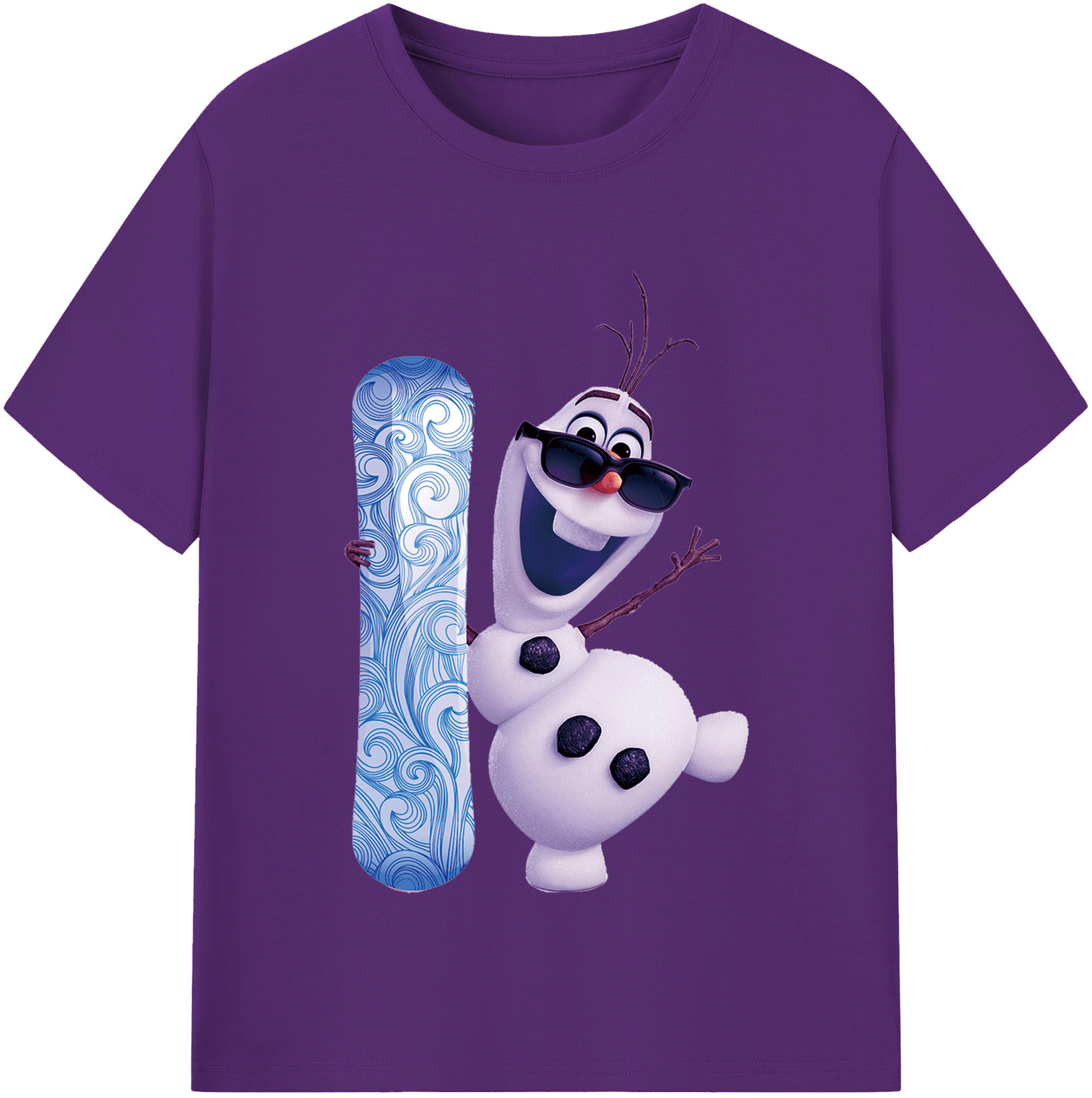 （画像用） アナと雪の女王 アンナ エルサ Frozen Anna Elsa 綿100％半袖Tシャツ（フロントプリント）