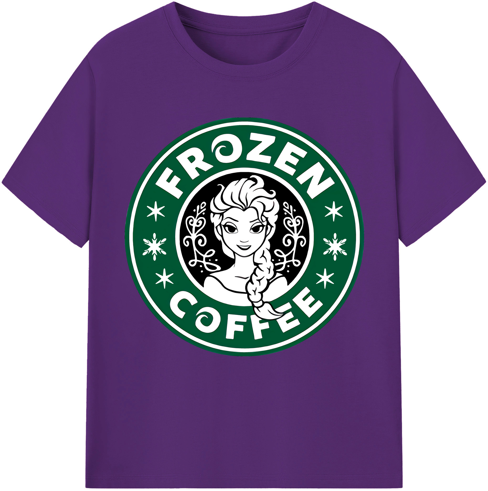 （画像用） アナと雪の女王 アンナ エルサ Frozen Anna Elsa 綿100％半袖Tシャツ（フロントプリント）