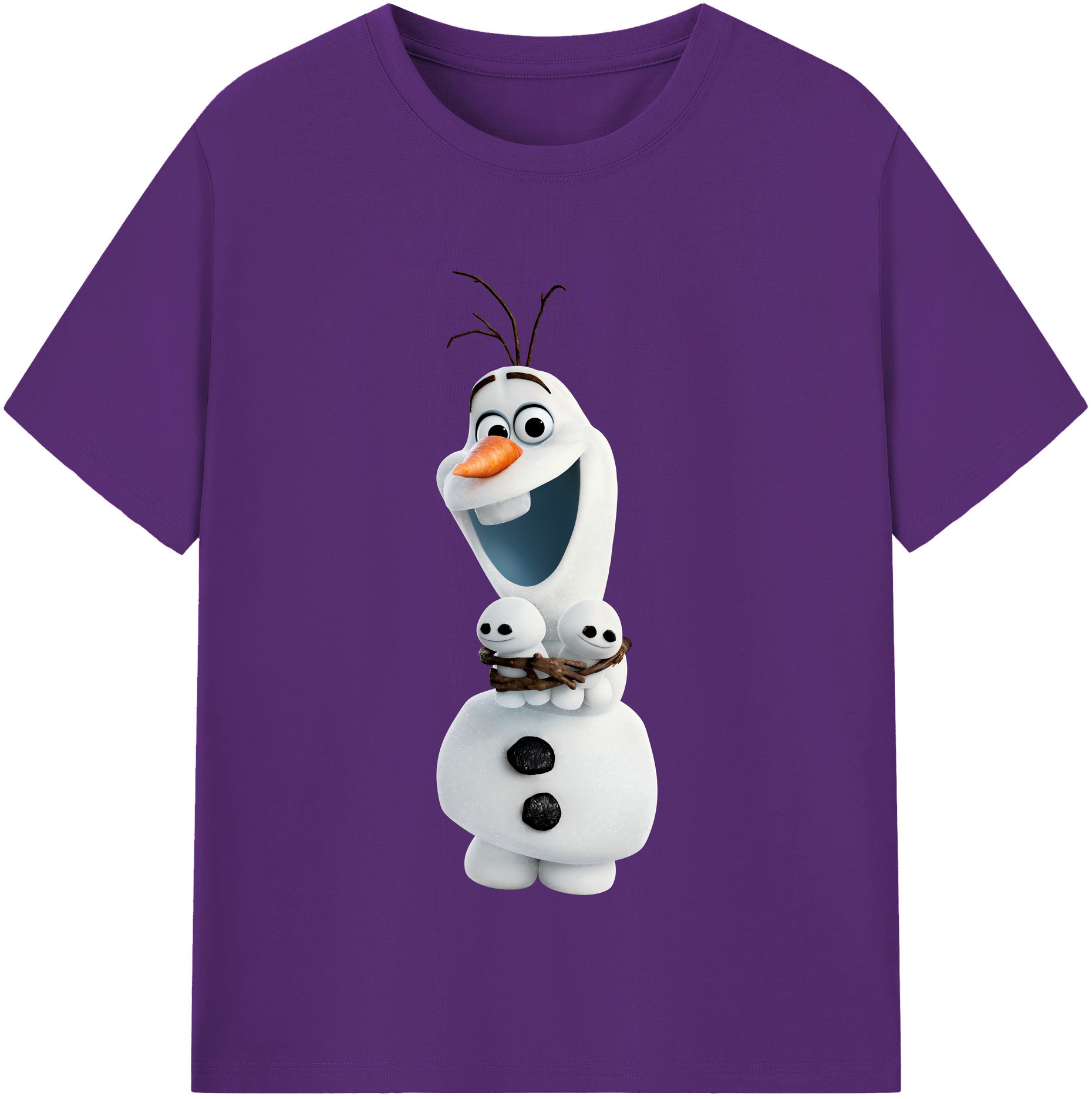 （画像用） アナと雪の女王 アンナ エルサ Frozen Anna Elsa 綿100％半袖Tシャツ（フロントプリント）