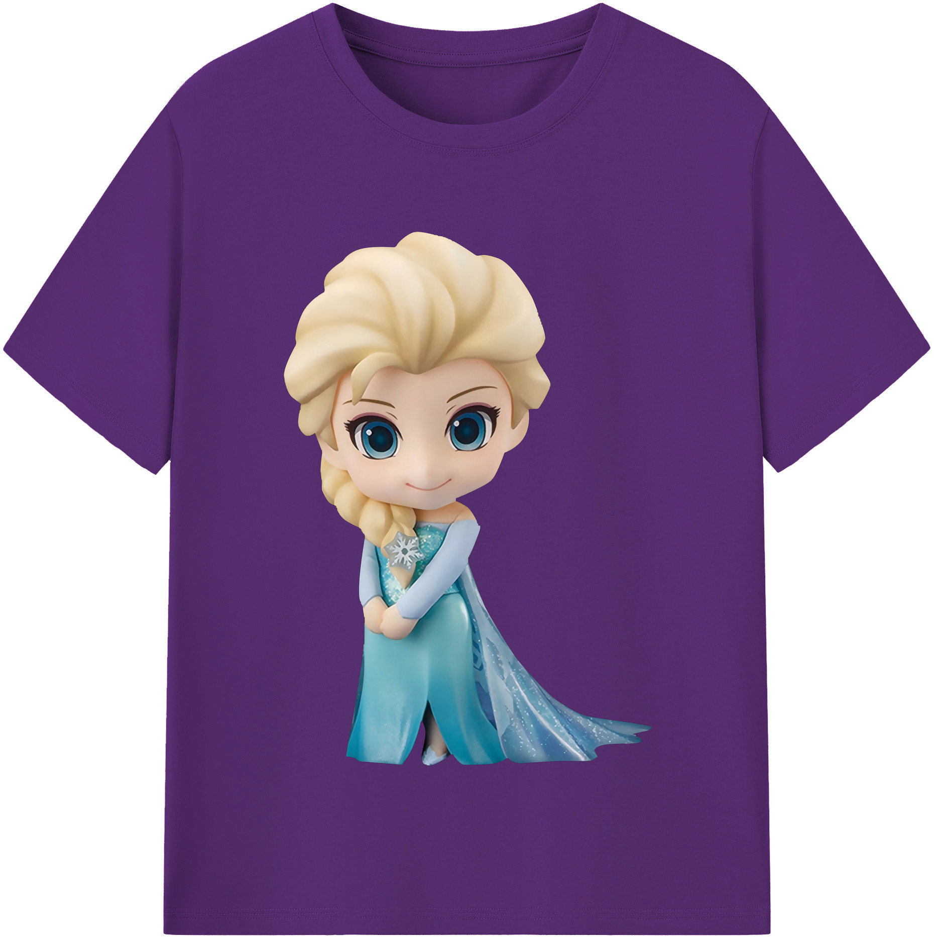 （画像用） アナと雪の女王 アンナ エルサ Frozen Anna Elsa 綿100％半袖Tシャツ（フロントプリント）
