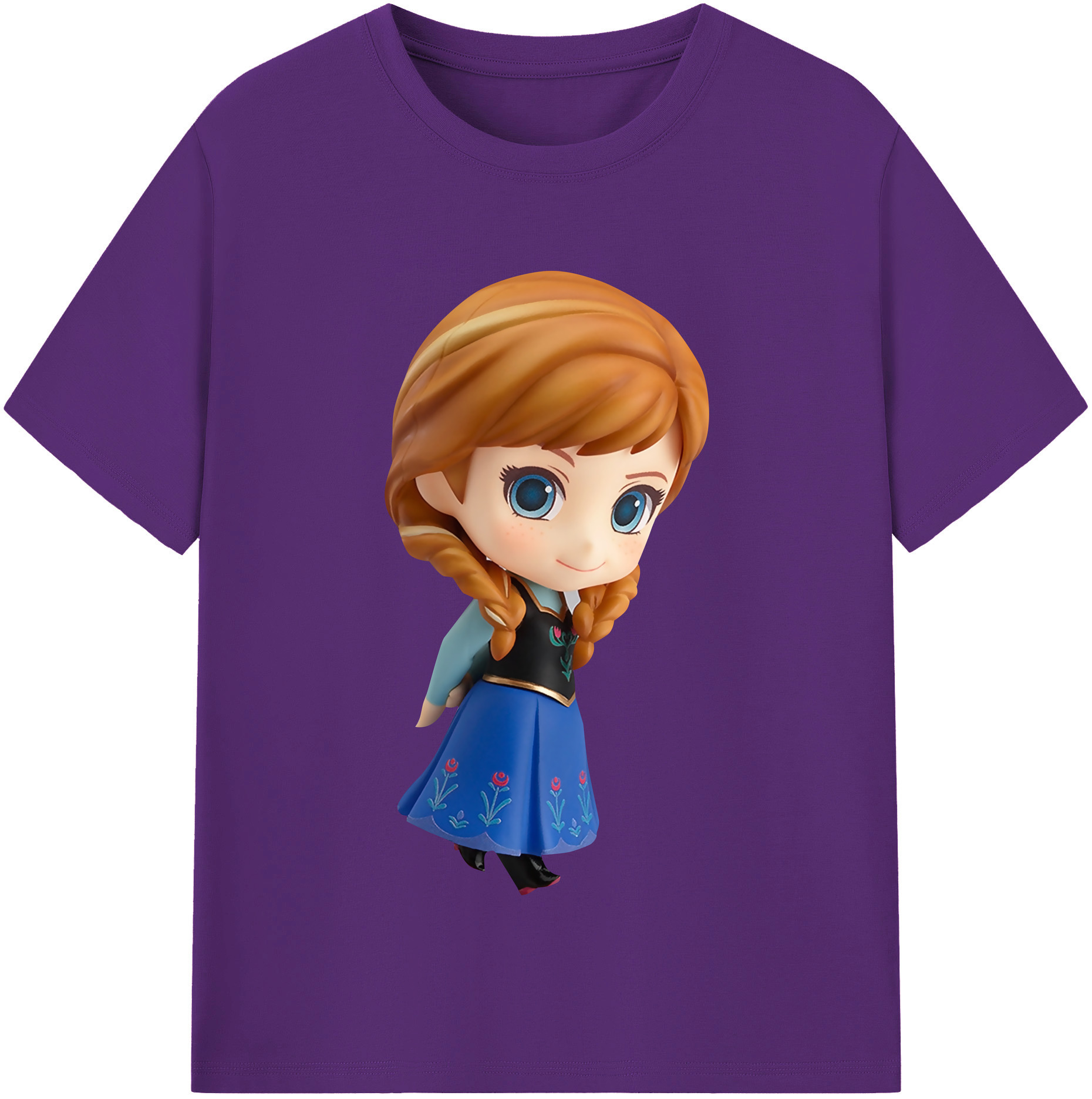 （画像用） アナと雪の女王 アンナ エルサ Frozen Anna Elsa 綿100％半袖Tシャツ（フロントプリント）