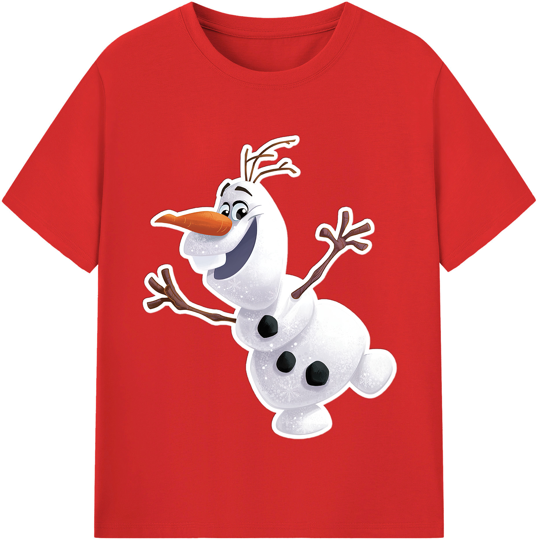 （画像用） アナと雪の女王 アンナ エルサ Frozen Anna Elsa 綿100％半袖Tシャツ（フロントプリント）