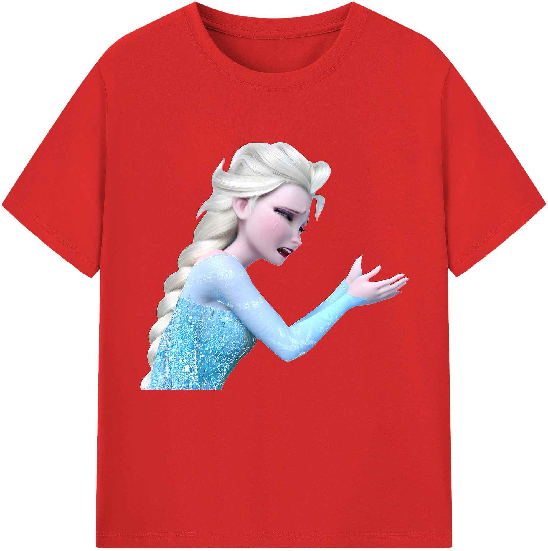 （画像用） アナと雪の女王 アンナ エルサ Frozen Anna Elsa 綿100％半袖Tシャツ（フロントプリント）