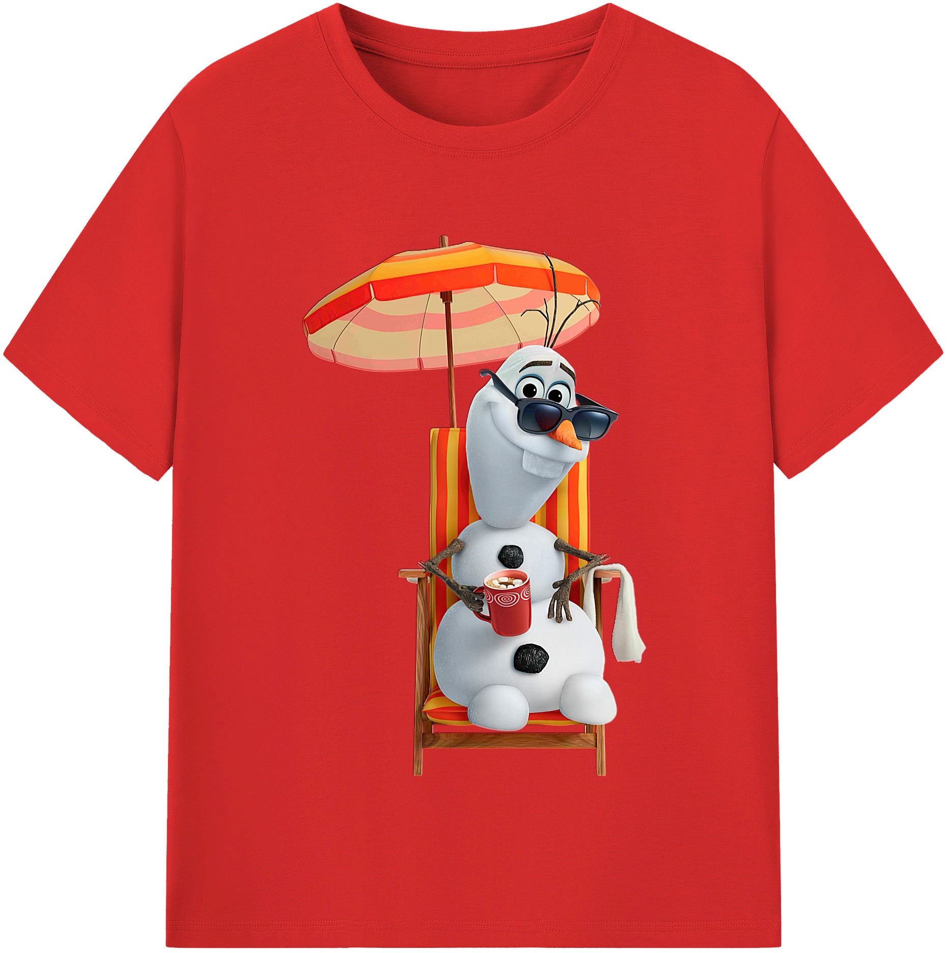 （画像用） アナと雪の女王 アンナ エルサ Frozen Anna Elsa 綿100％半袖Tシャツ（フロントプリント）