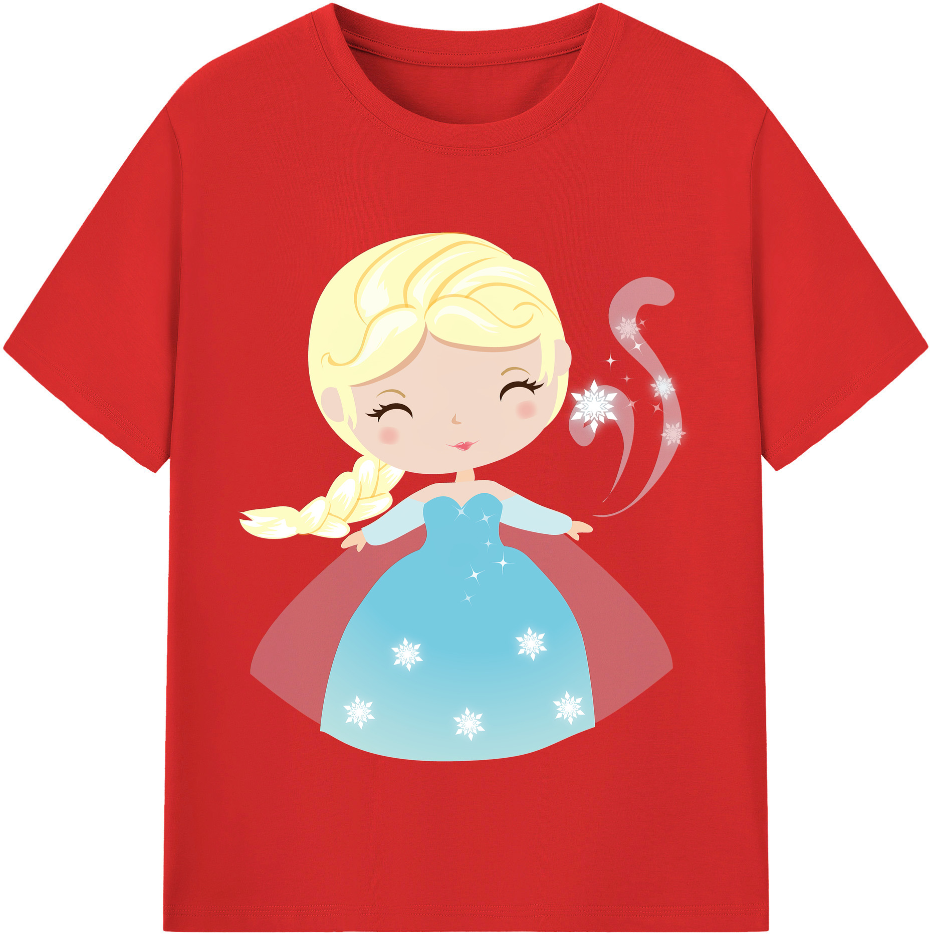 （画像用） アナと雪の女王 アンナ エルサ Frozen Anna Elsa 綿100％半袖Tシャツ（フロントプリント）