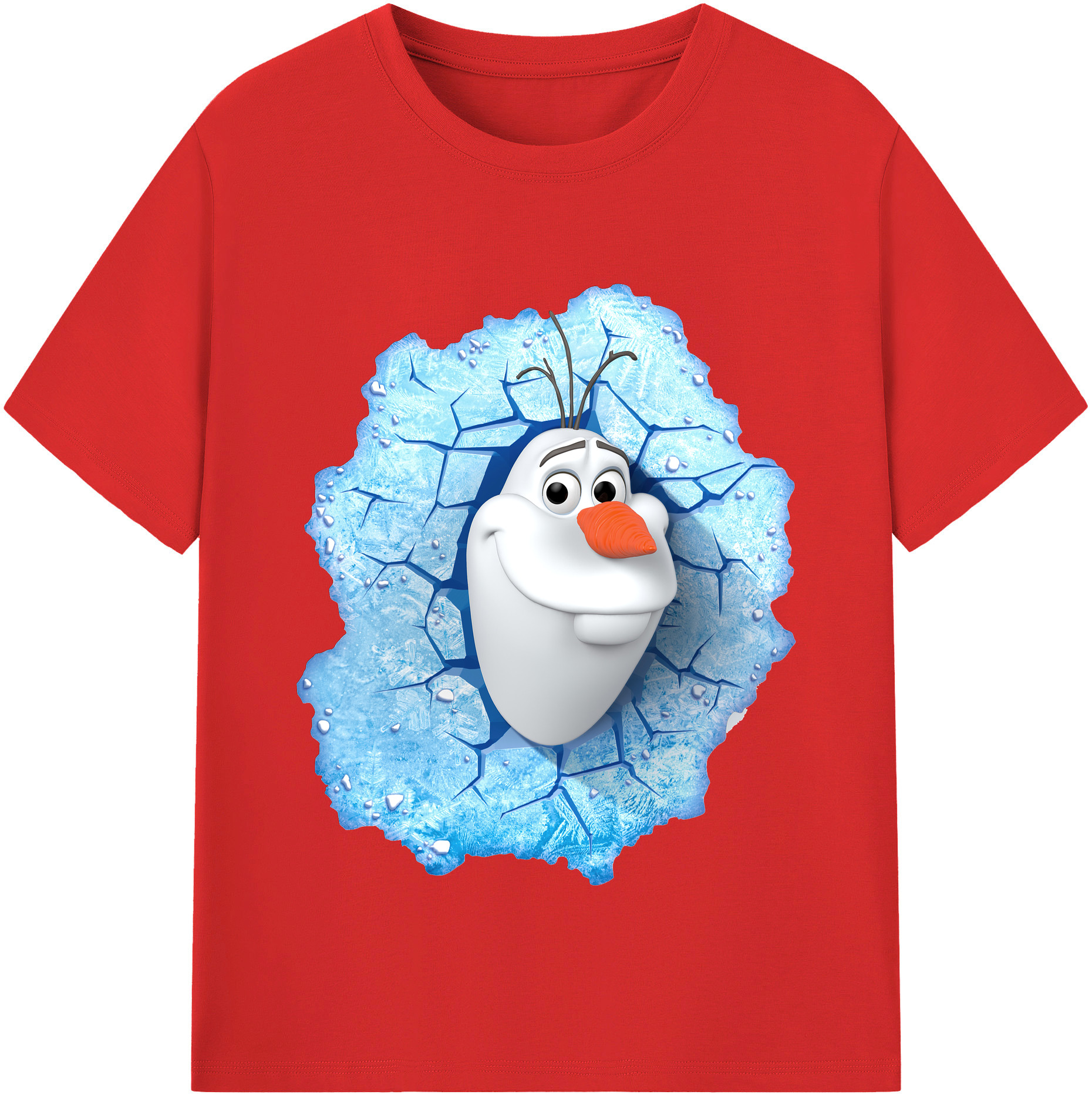（画像用） アナと雪の女王 アンナ エルサ Frozen Anna Elsa 綿100％半袖Tシャツ（フロントプリント）