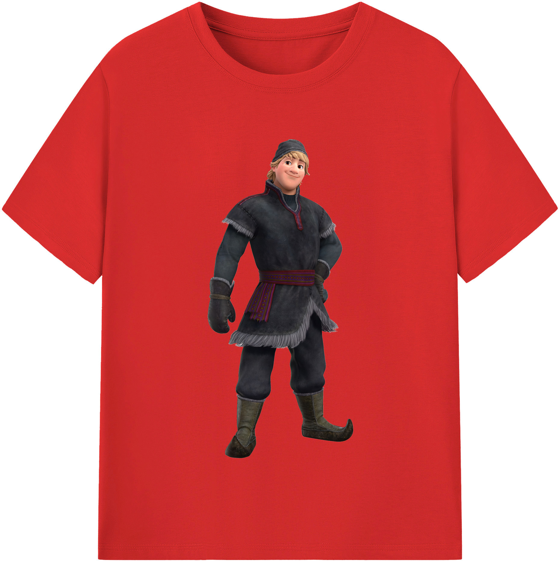 （画像用） アナと雪の女王 アンナ エルサ Frozen Anna Elsa 綿100％半袖Tシャツ（フロントプリント）